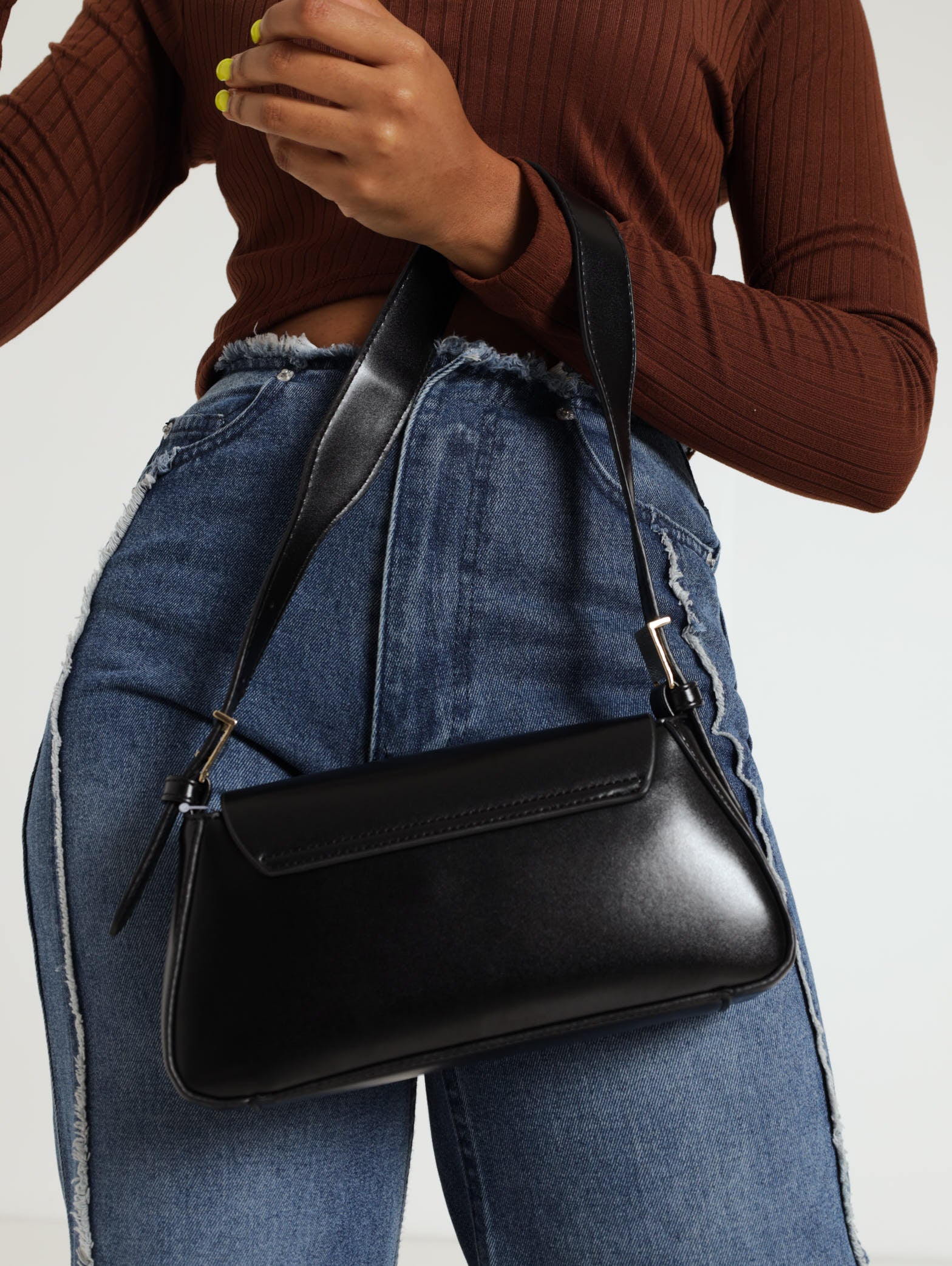 Matt Flap Shoulder Bag - Image 2