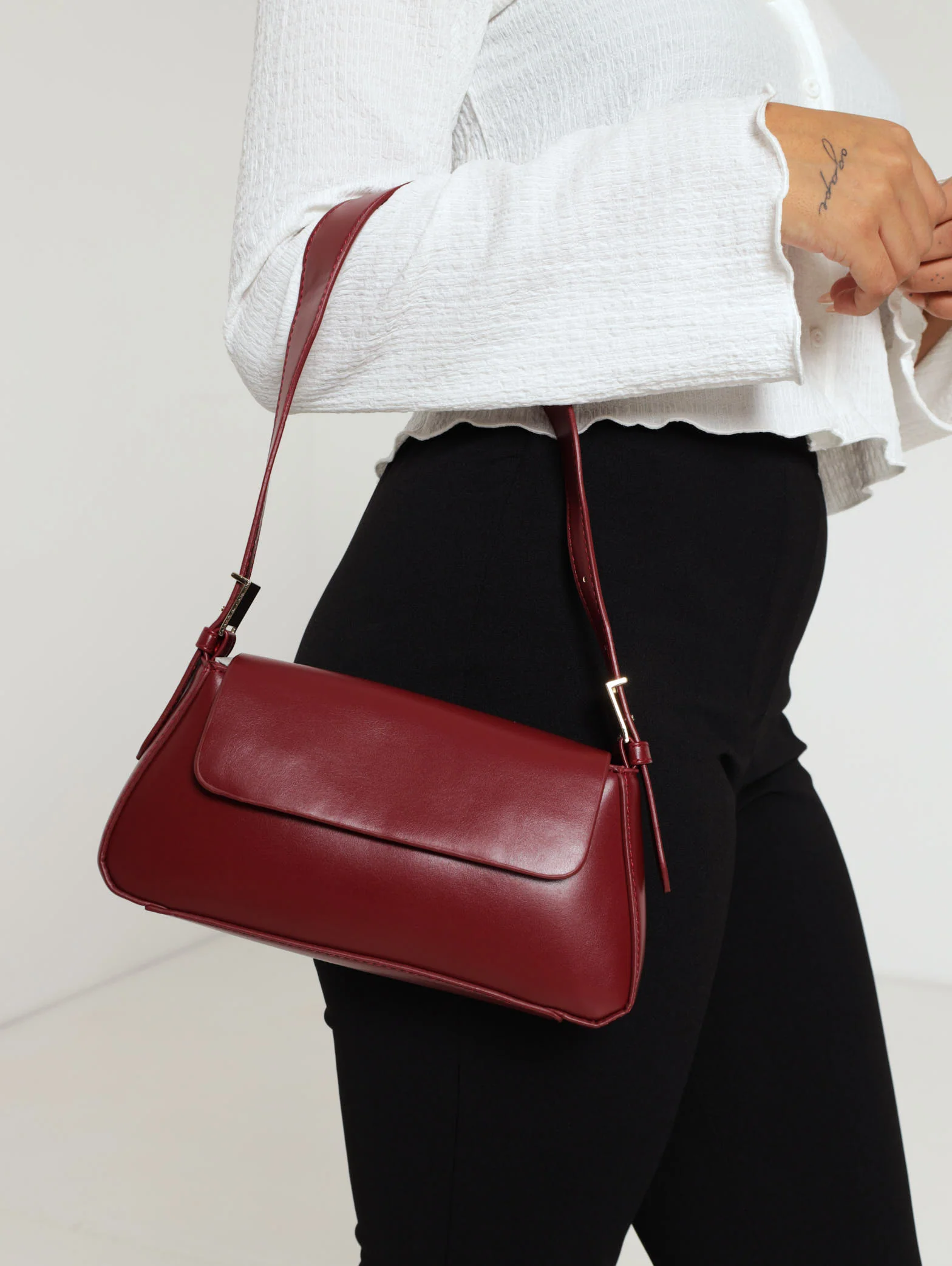 Matt Flap Shoulder Bag