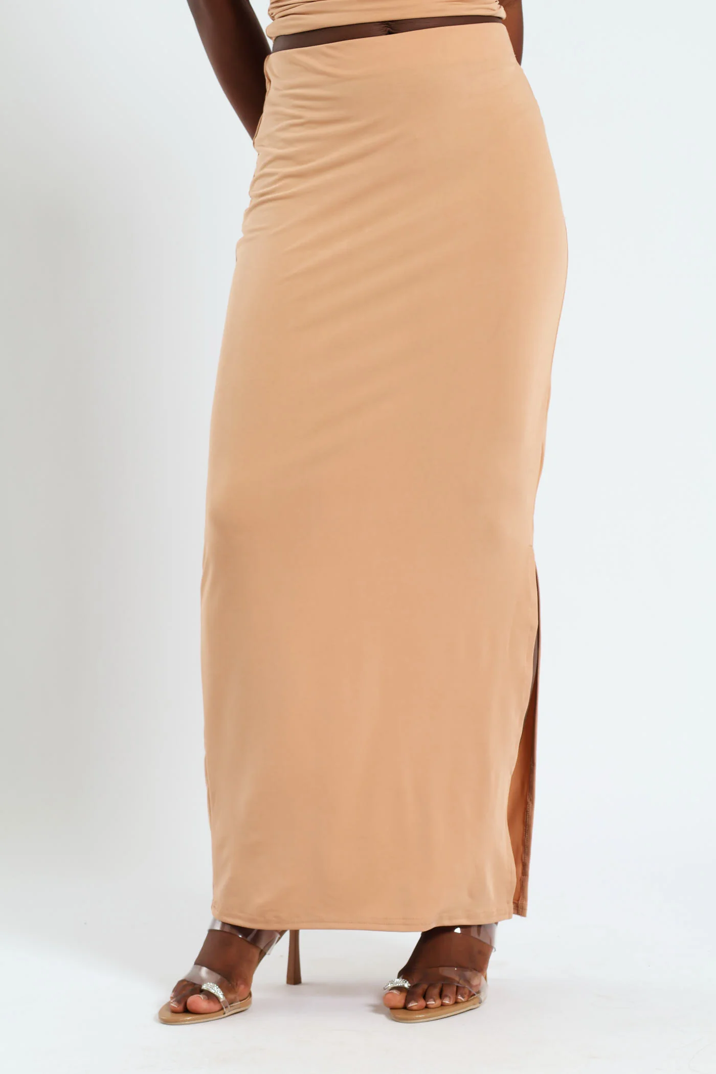 Maxi Slinky Skirt - Mocha