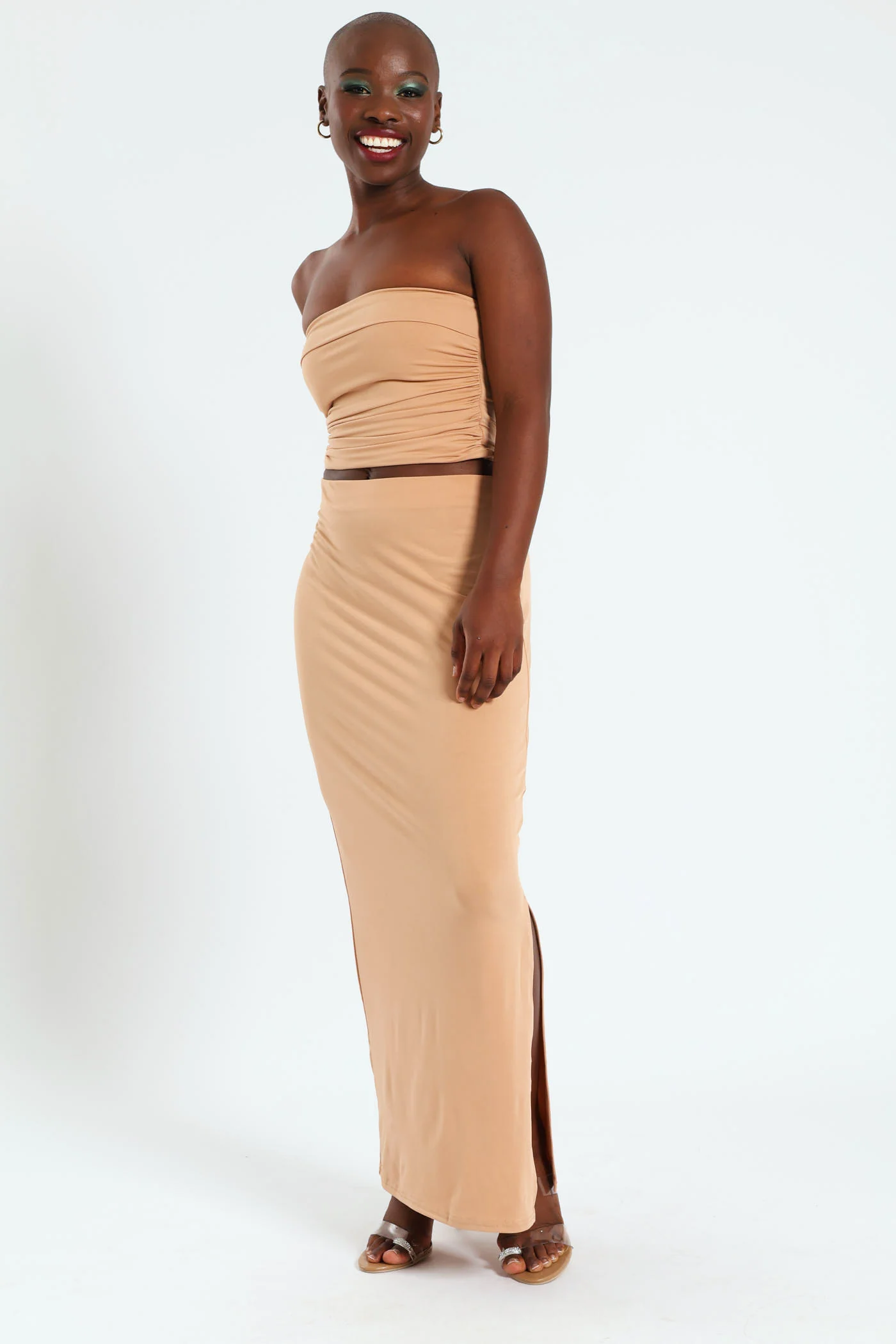 Maxi Slinky Skirt - Mocha - Image 2