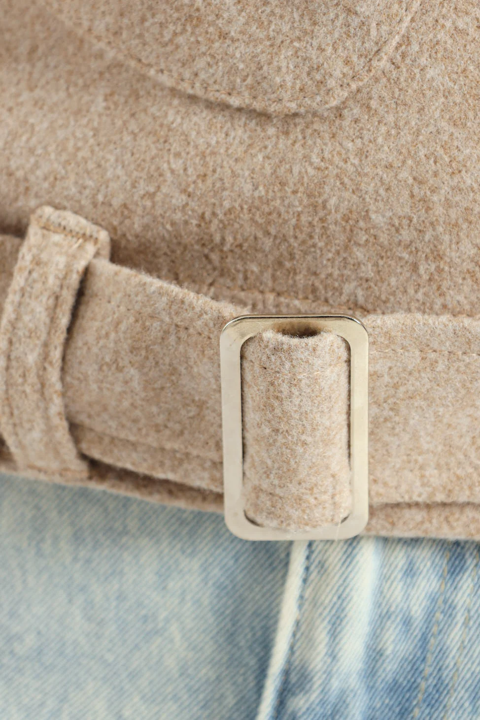 Melton Utility Shacket - Oatmeal - Image 6