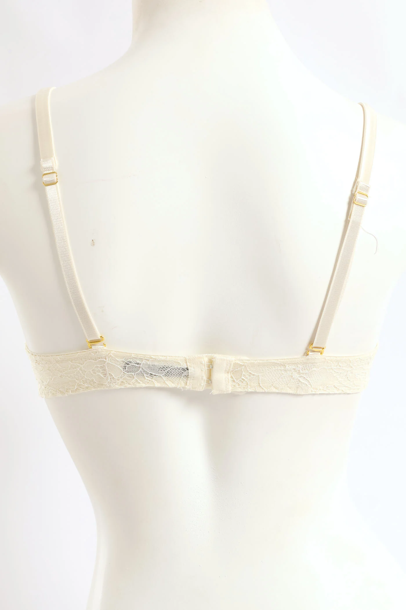 Mesh & Lace Bow Balconette Bra - Nude - Image 4