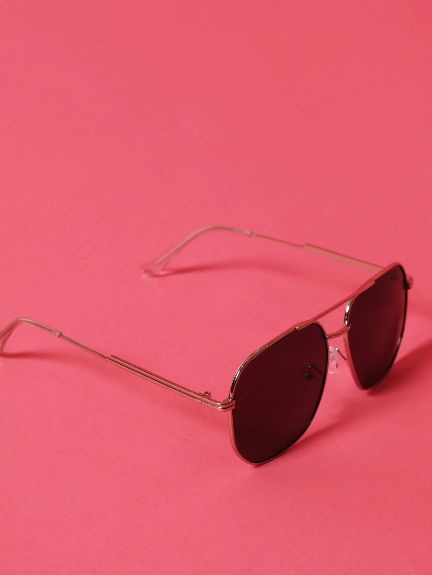 Metal Aviator Sunglasses - Silver - Image 2