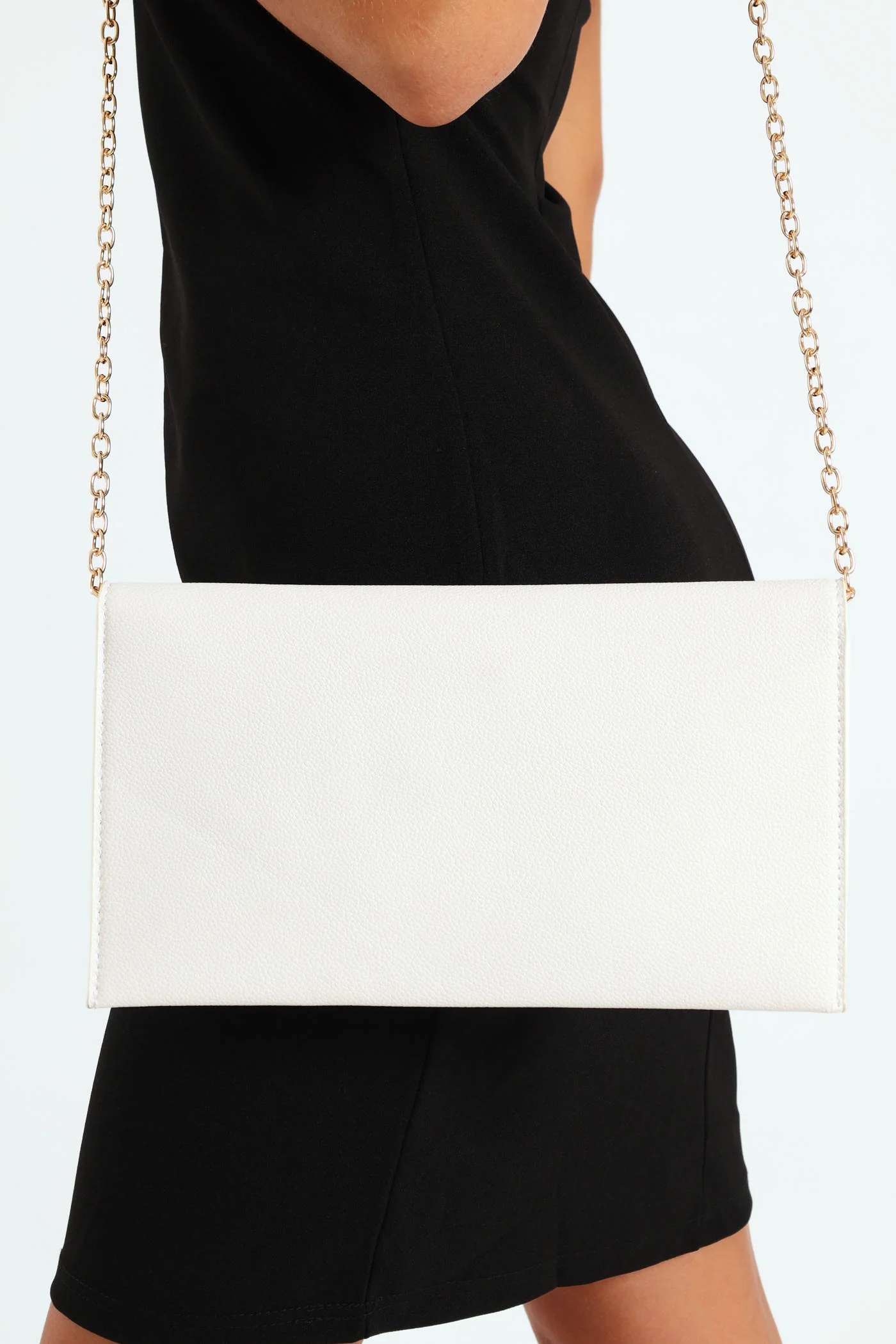 Metal Bar Clutch Bag - Off White - Image 3