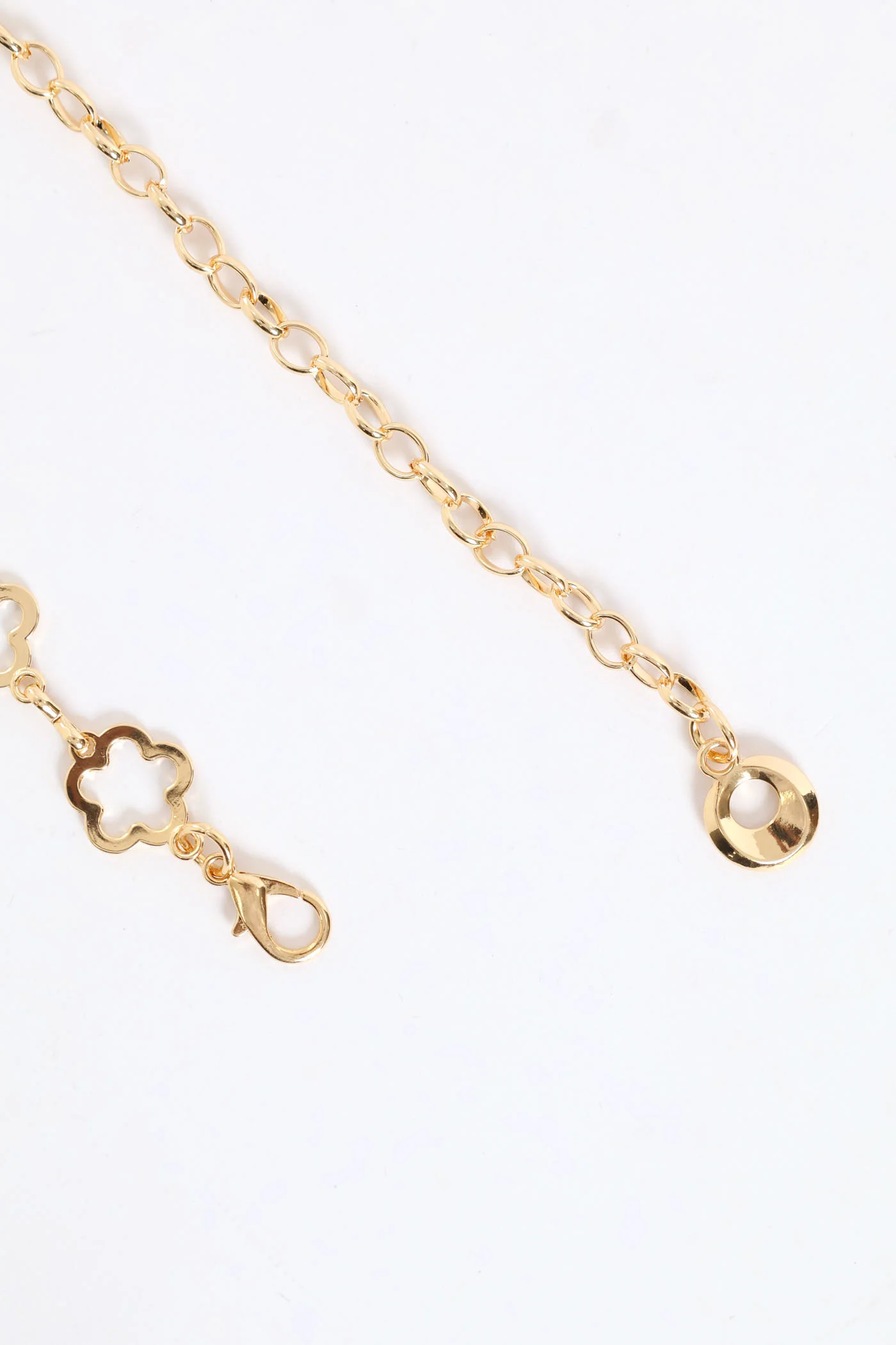 Metal Flower Chain Belt - Gold - Image 2