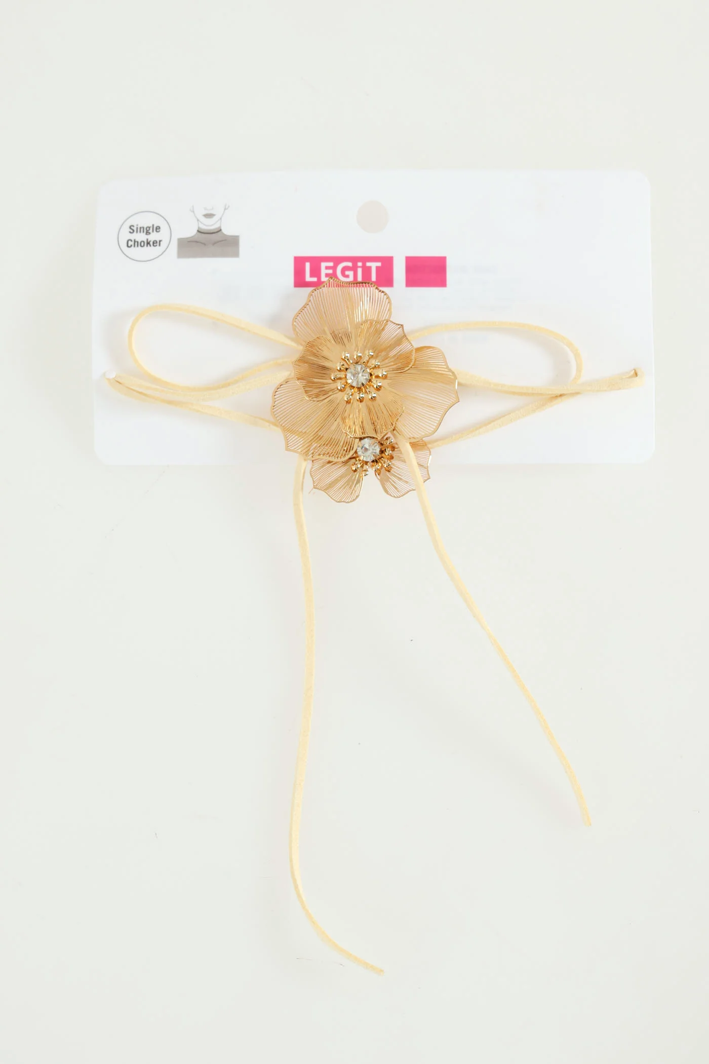 Metal Flower Neck Wrap - Gold