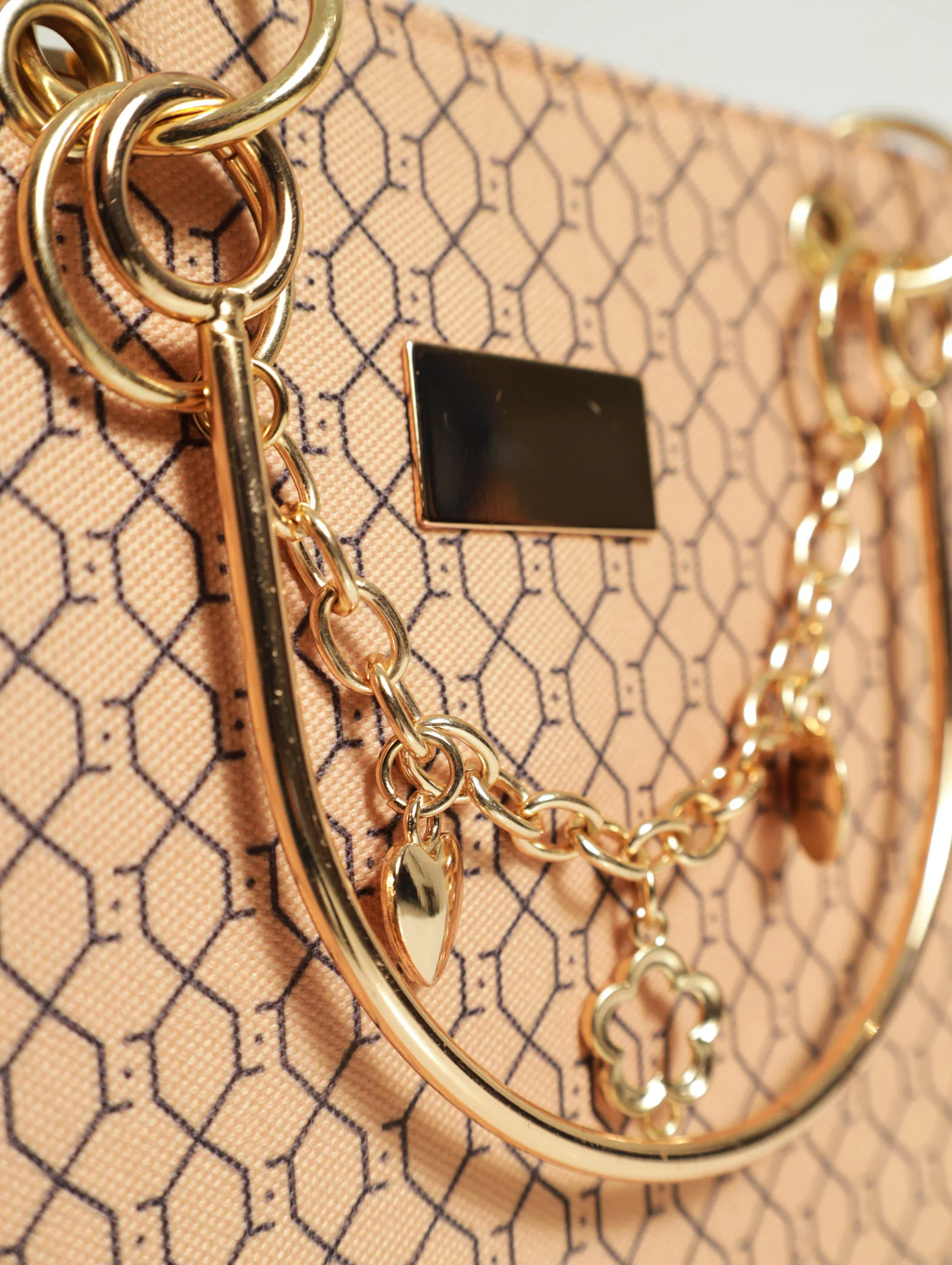 Metal Handle Monogram Tote Bag - Image 4