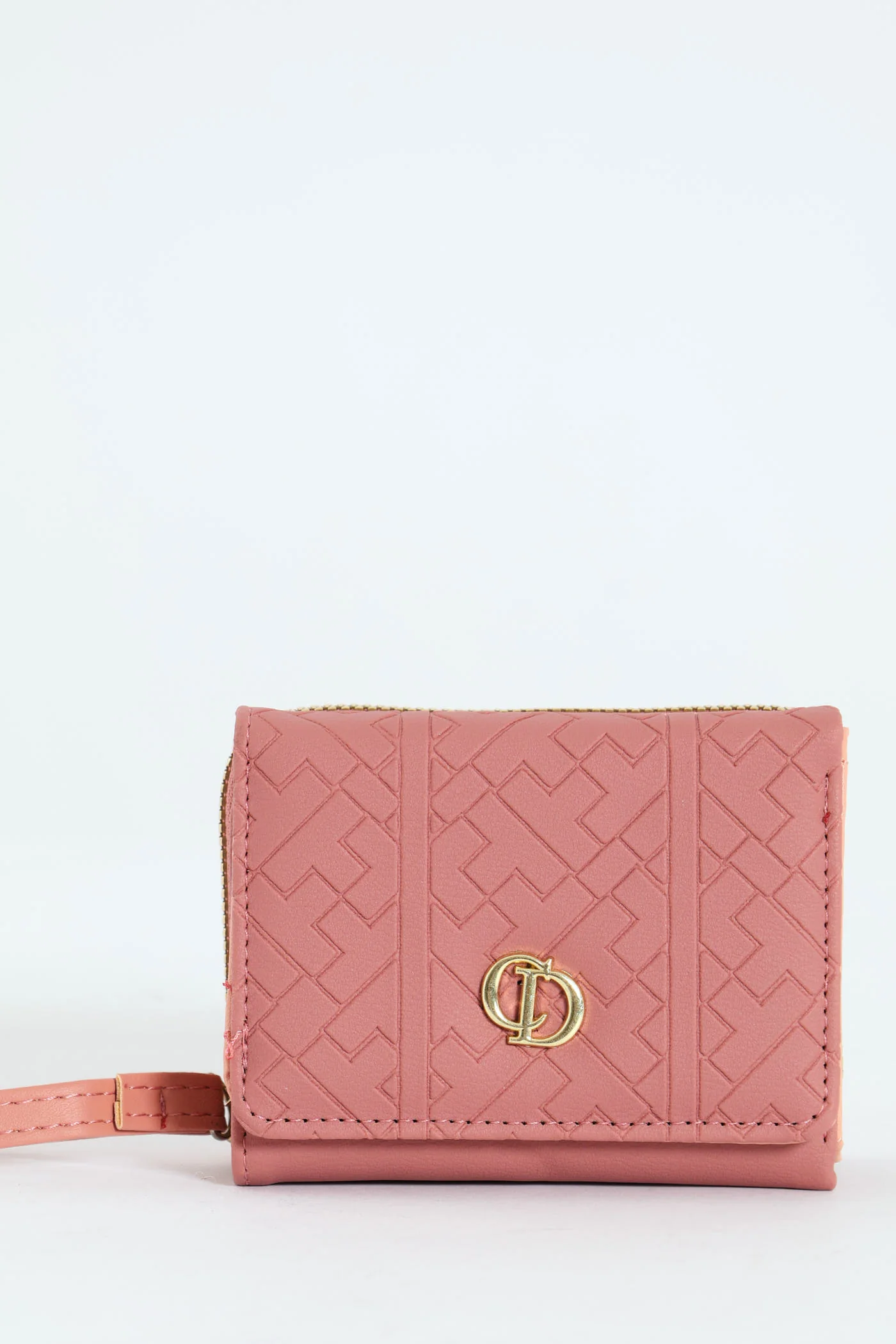 Metal Logo Compartment Wallet - Pink - Image 5