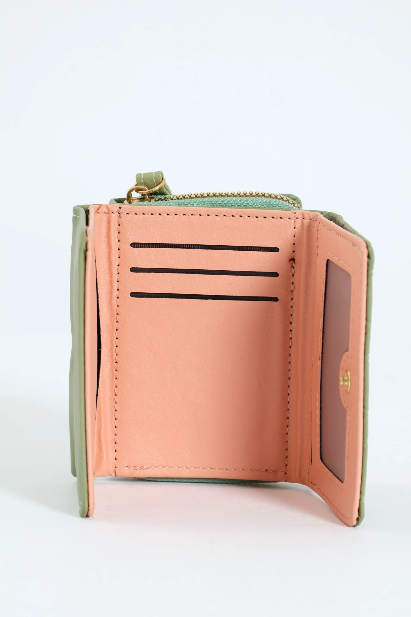 Metal Plaque Upadted Wallet - Green - Image 2