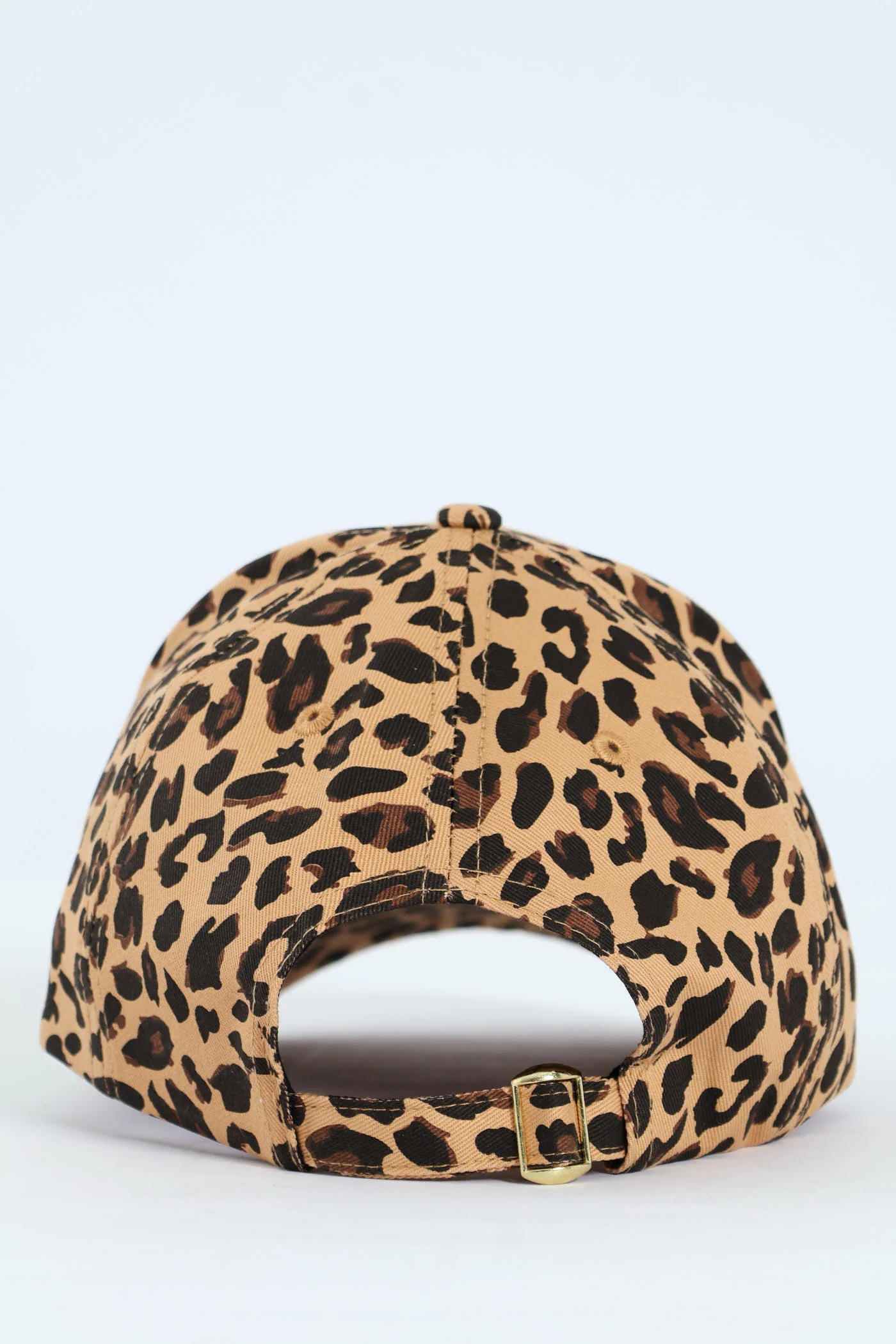 Metal Trim Animal Print Peak Cap - Brown - Image 3