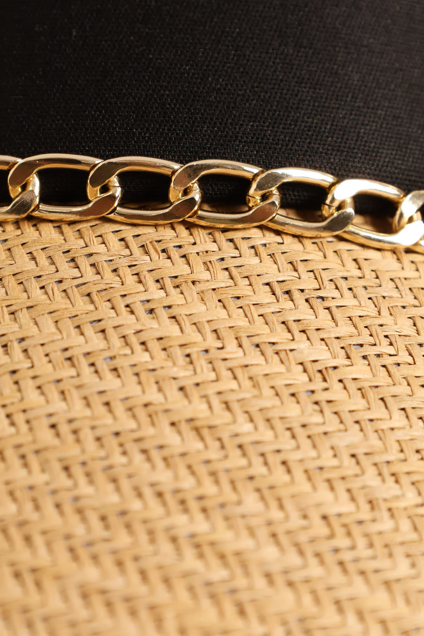 Metal Trim Bow Back Straw Visor - Natural - Image 4