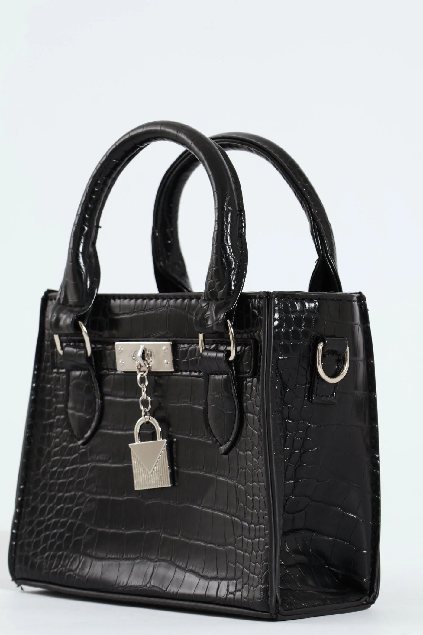 Metal Trim Tote Bag - Black - Image 3