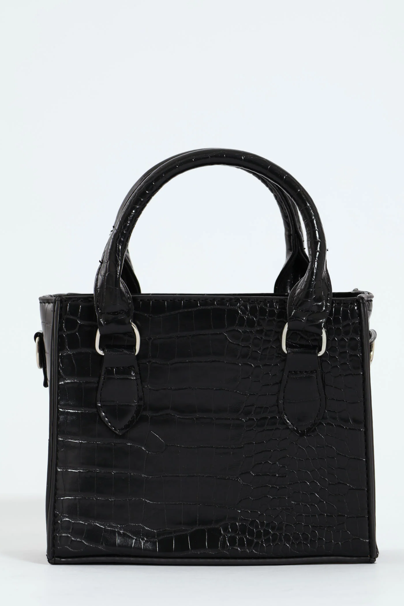 Metal Trim Tote Bag - Black - Image 4