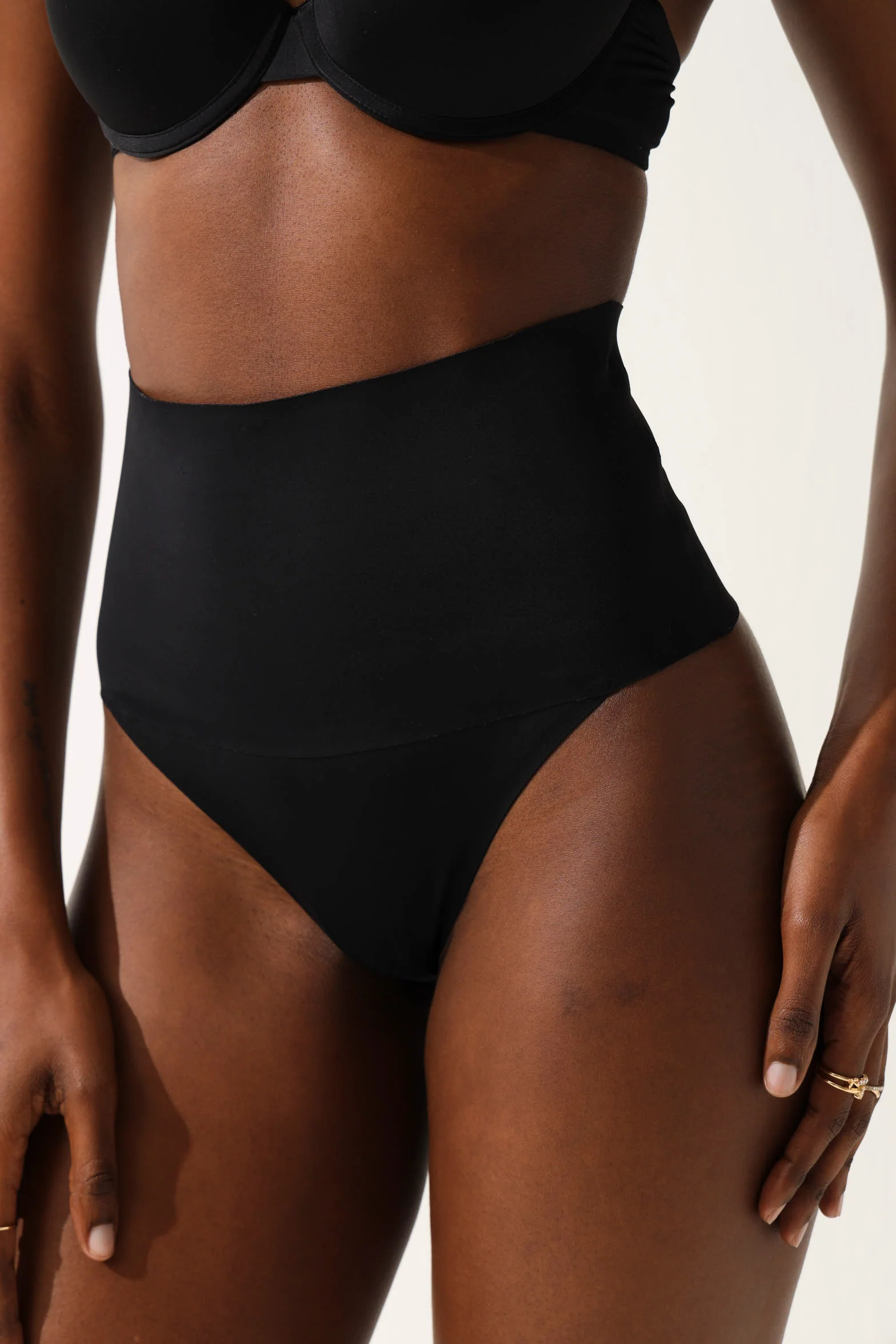 Microfibre Thong Shaper - Black