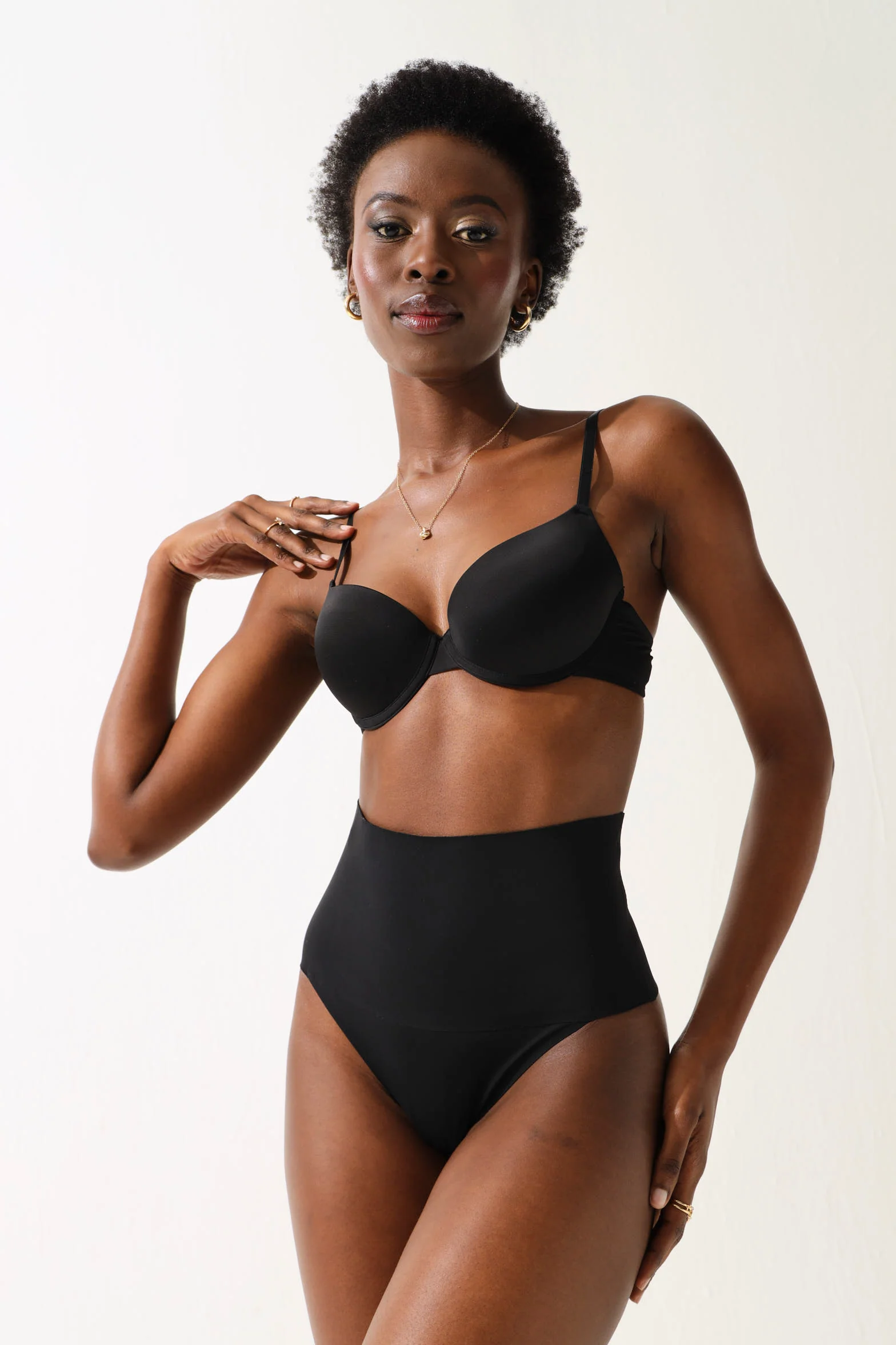 Microfibre Thong Shaper - Black - Image 3