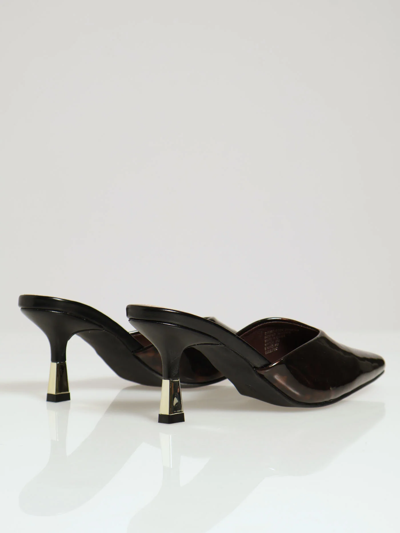 Mid Stiletto Pointy Tortoise Shell Court Heel - Image 3