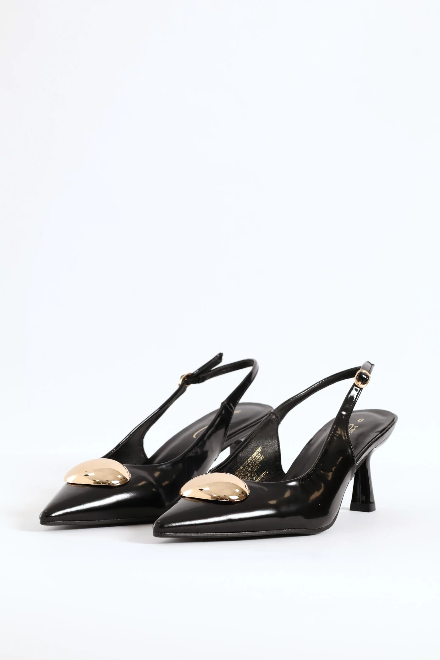 Mid Stiletto Slingback Court Heel - Black - Image 2