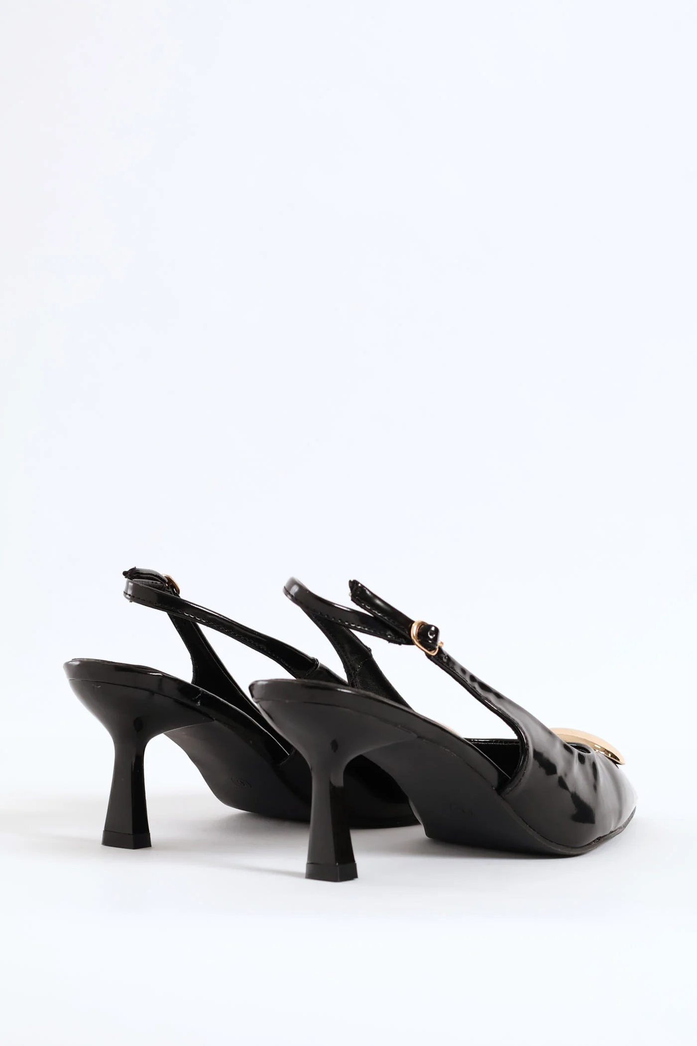 Mid Stiletto Slingback Court Heel - Black - Image 3