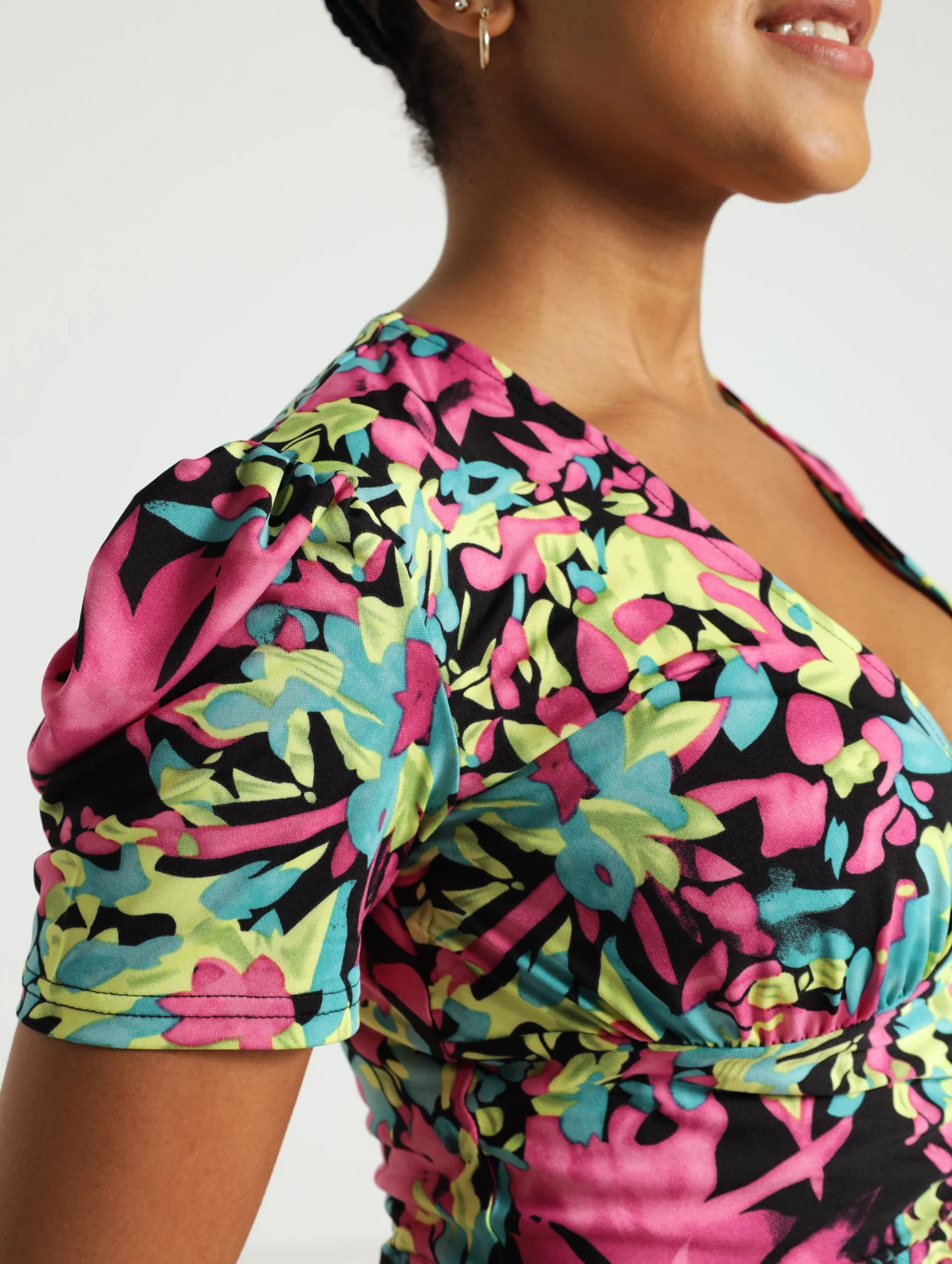 Middle Guaged Cuffed Sleeve Dress - Image 4