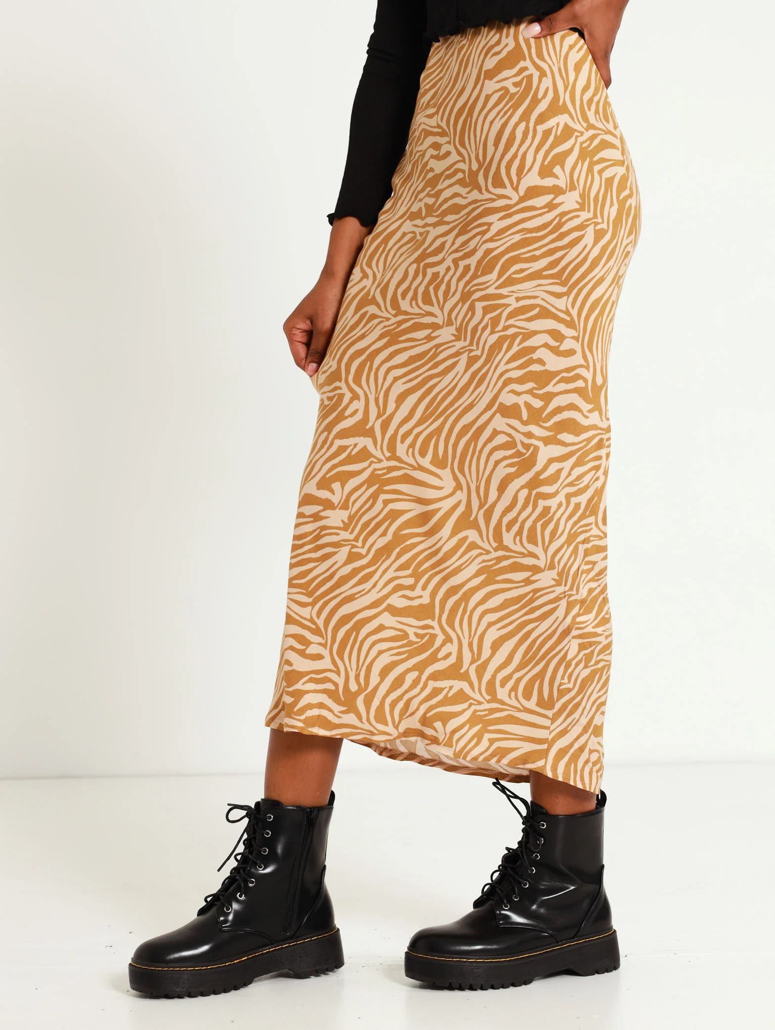 Midi Column Print Skirt - Image 2