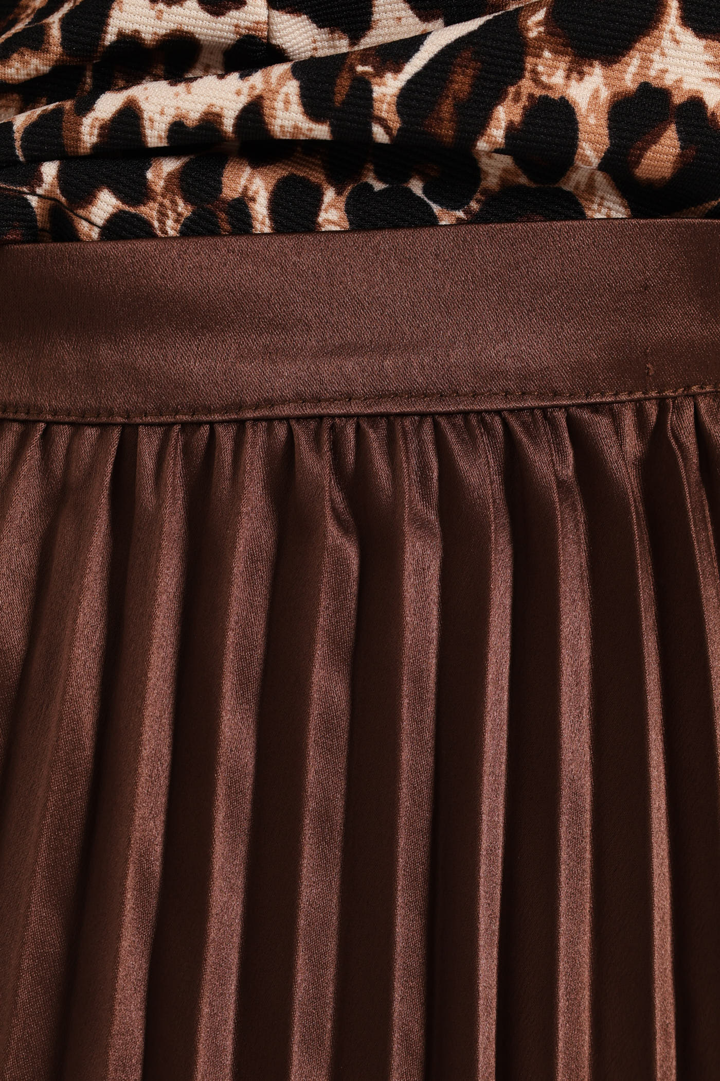 Midi Pleated Skirt - Chocolate - Image 6