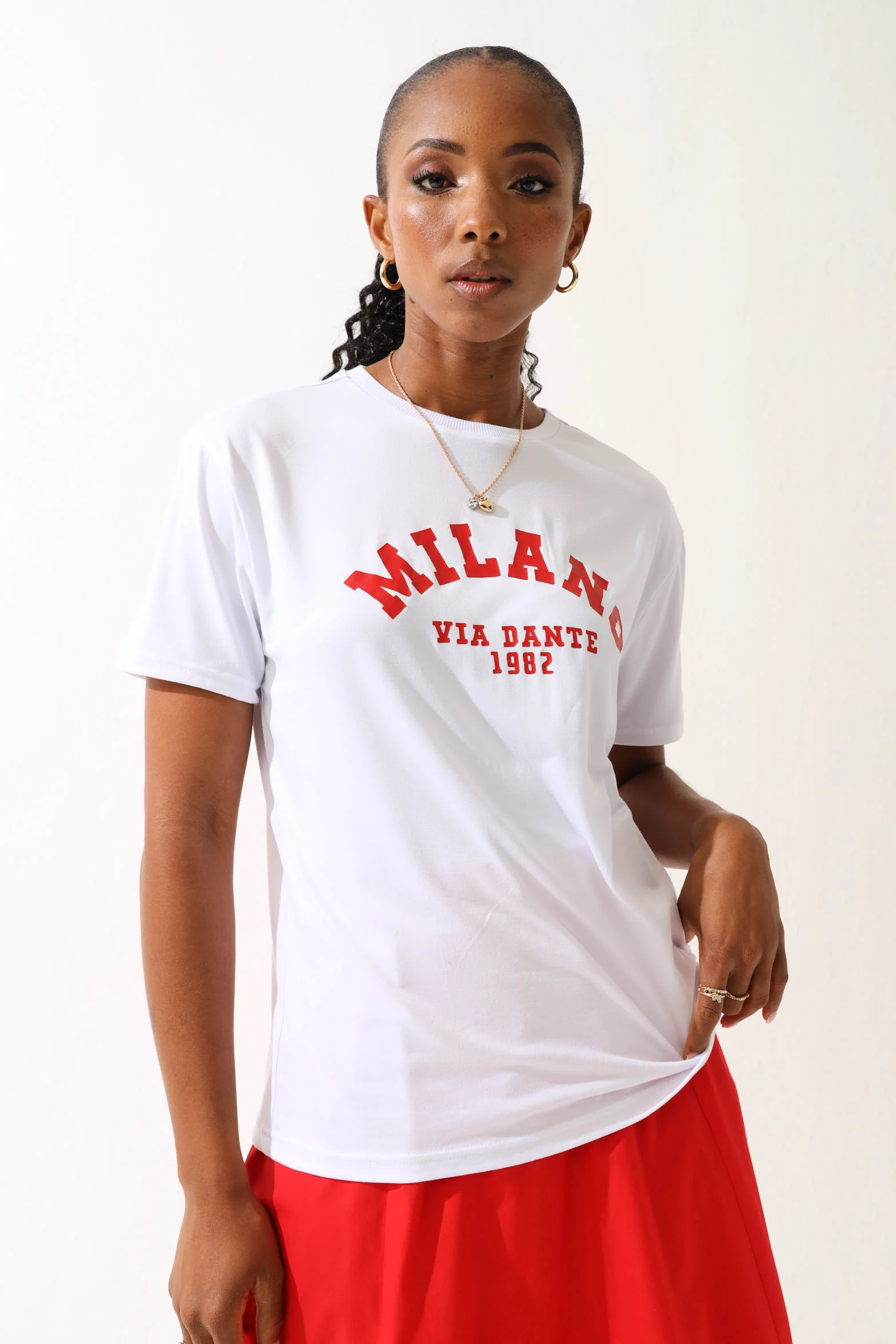 Milano Screen Tee - White - Image 2