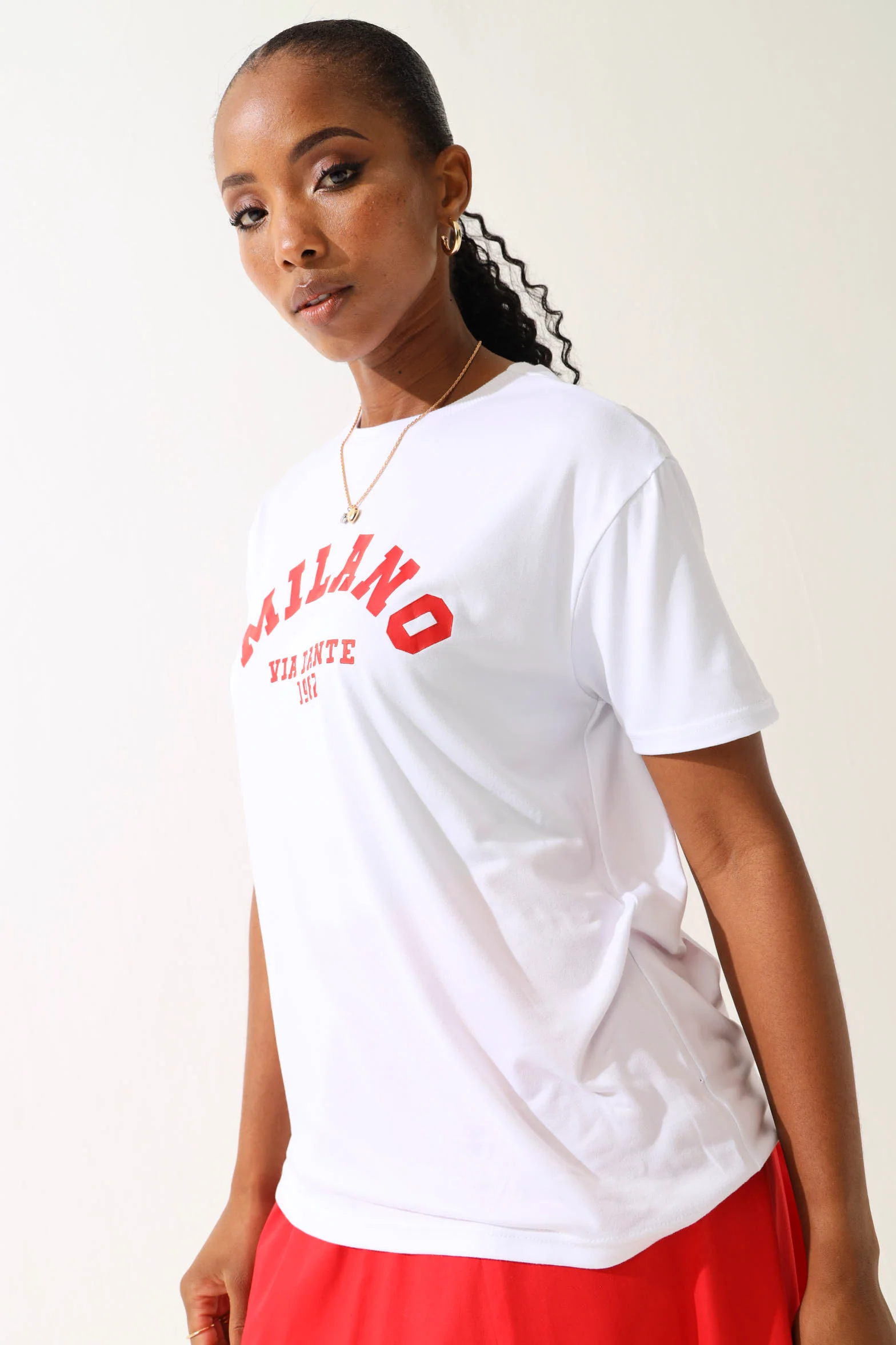 Milano Screen Tee - White - Image 3