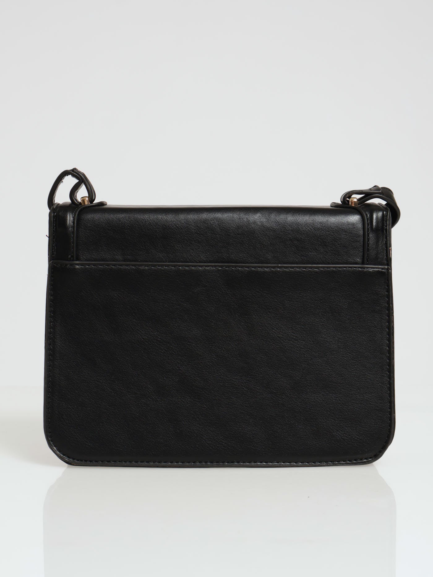Minimal Clasp Satchel - Black - Image 3