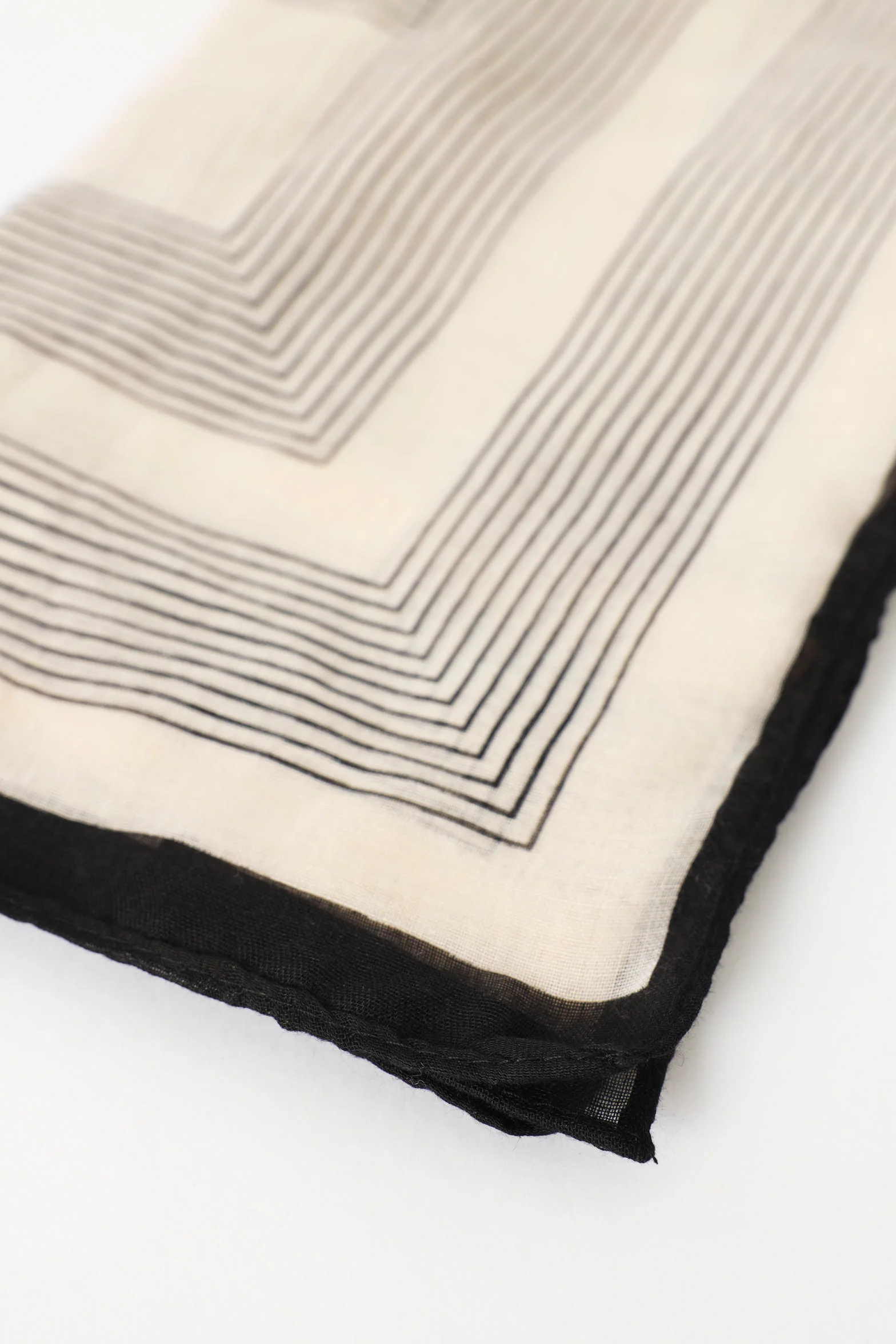 Minimal Monogram Print Sheer Scarf - Multi - Image 3