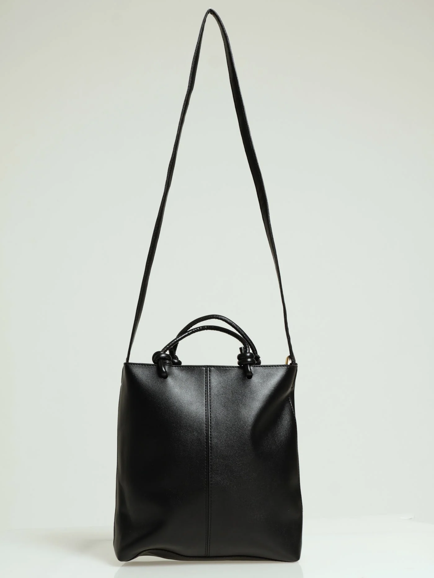 Minimal Pu Bookbag - Black - Image 2