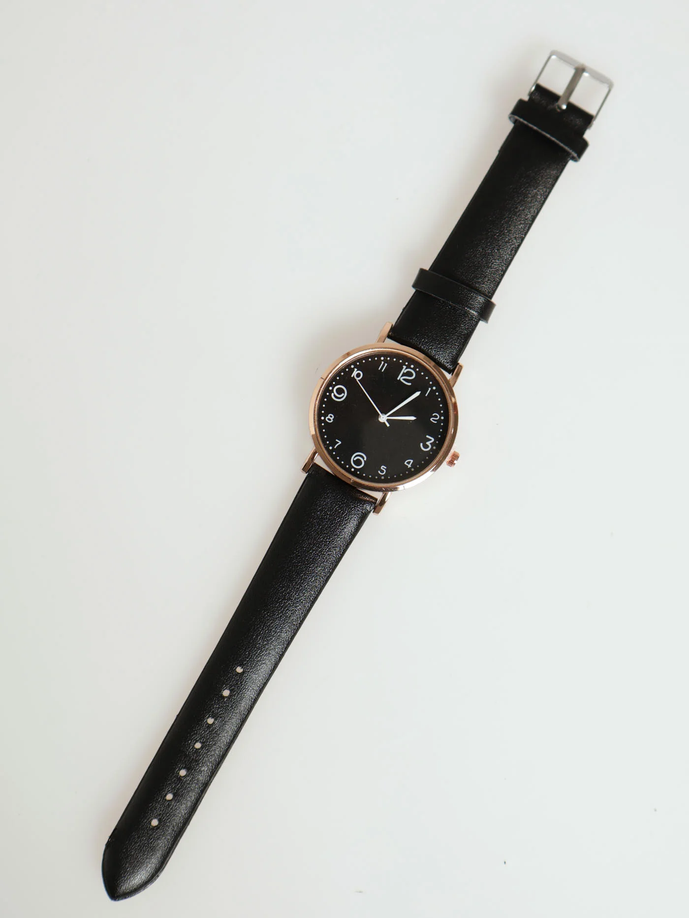 Minimal Pu Strap Watch - Black