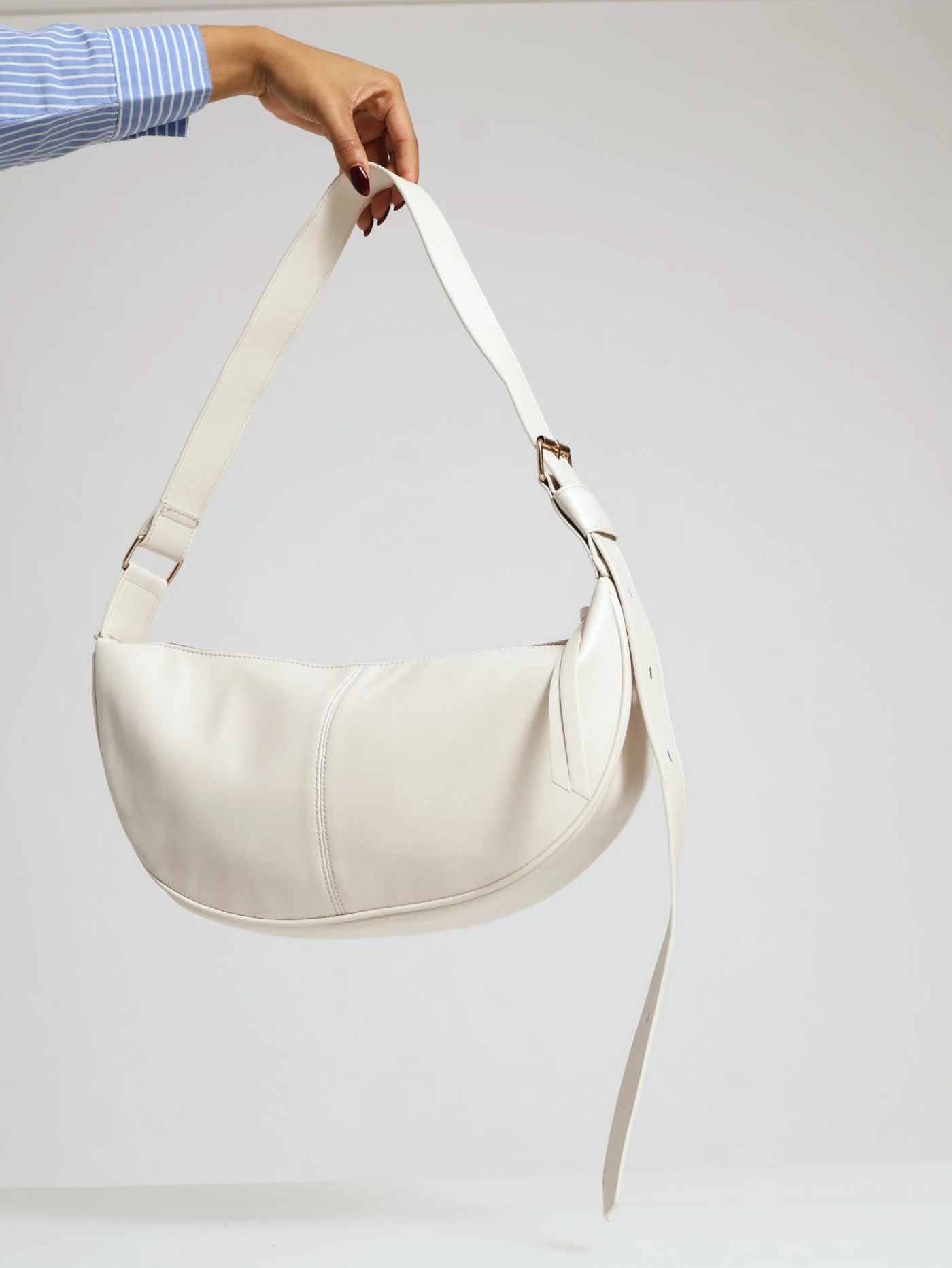 Minimal Slouchy Bag - Cream - Image 2