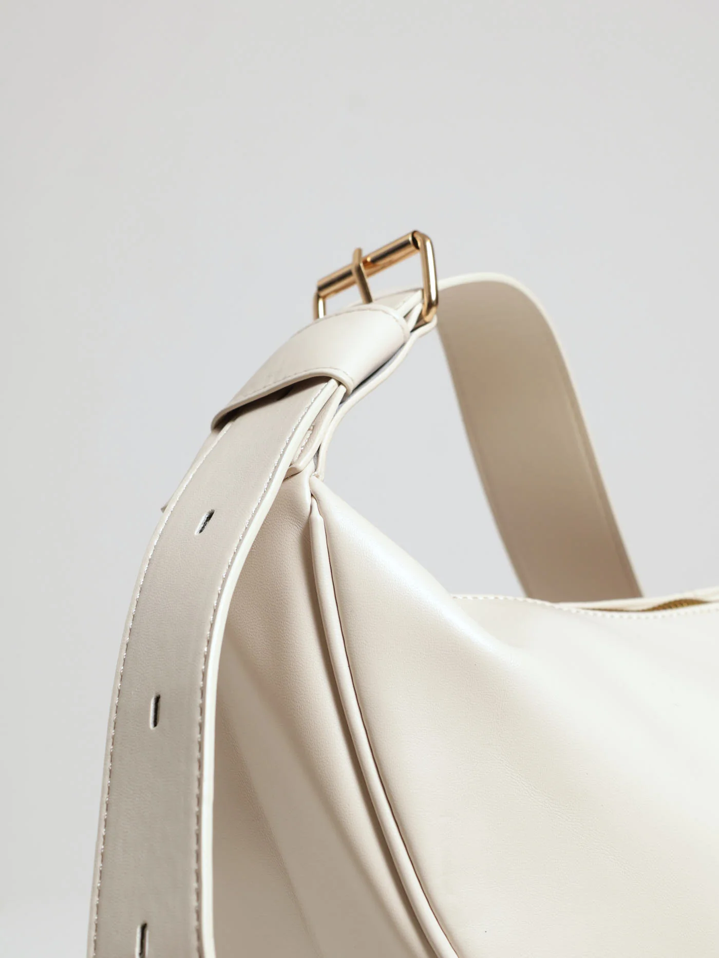 Minimal Slouchy Bag - Cream - Image 3