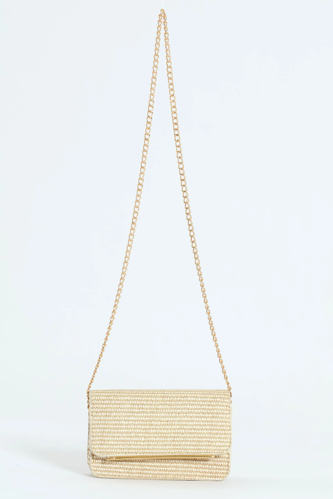 Minimal Textured Satchel Bag - Natural - Image 5