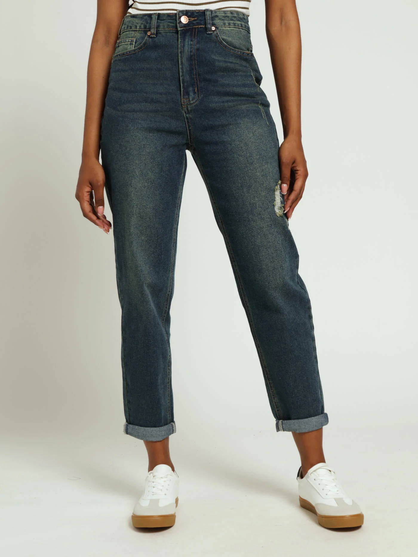 Comfort Stretch Mom Jean - Dark Wash Ink