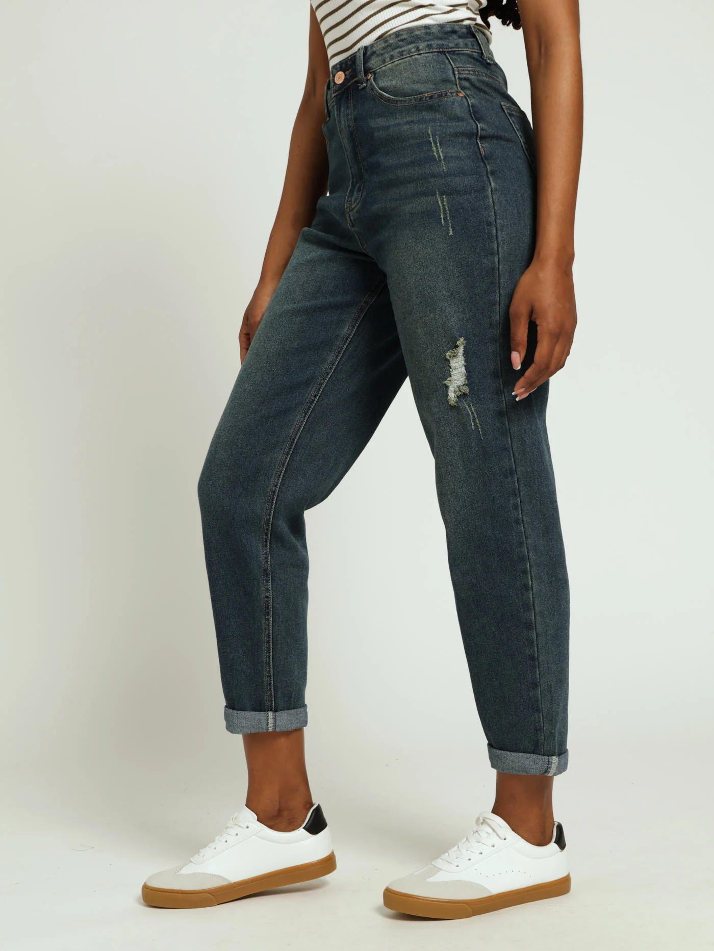 Comfort Stretch Mom Jean - Dark Wash Ink - Image 2