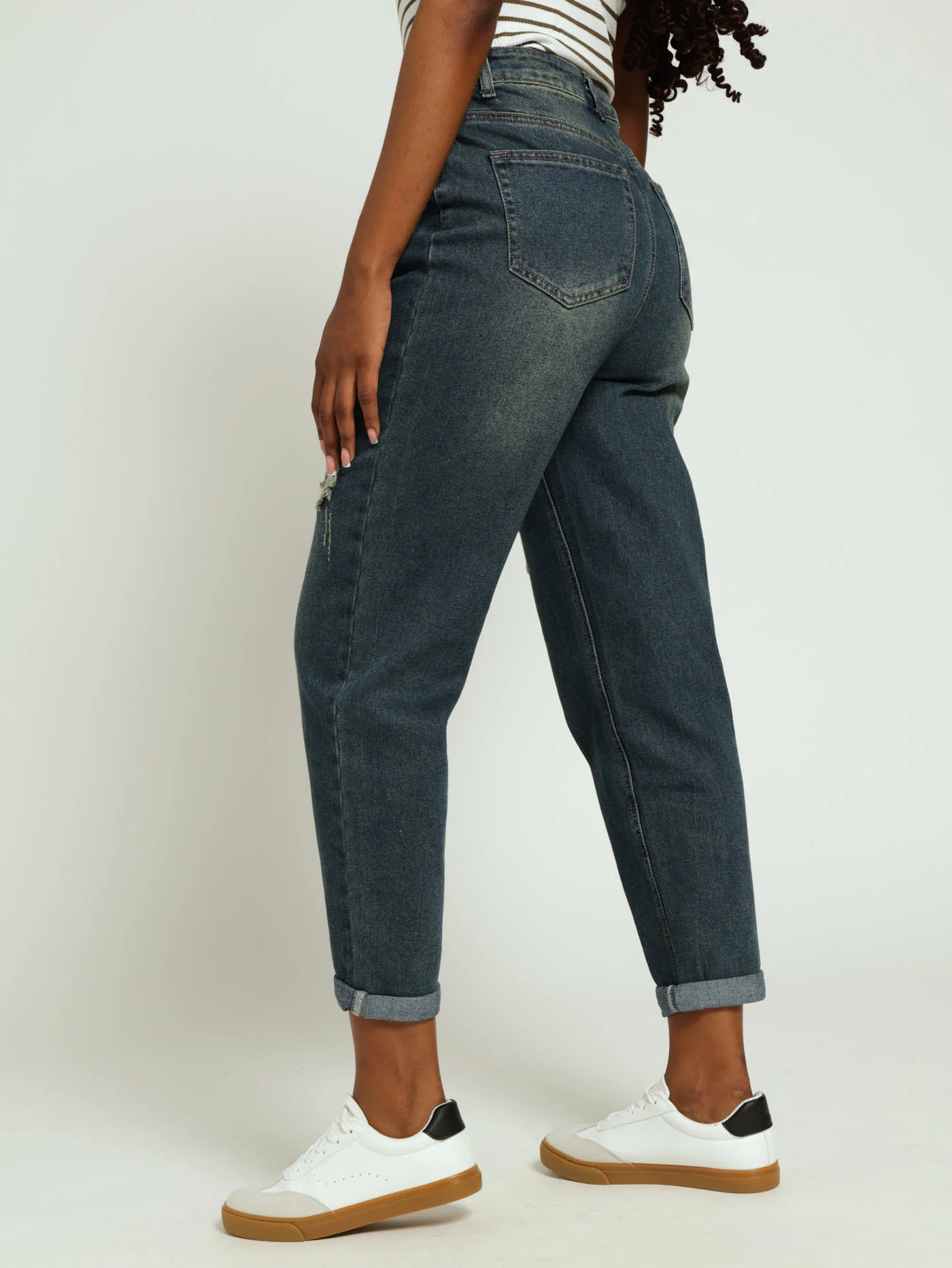 Comfort Stretch Mom Jean - Dark Wash Ink - Image 3