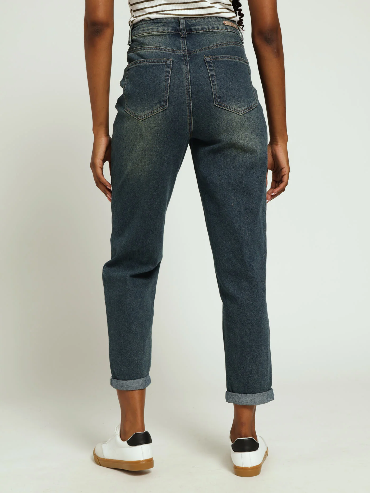 Comfort Stretch Mom Jean - Dark Wash Ink - Image 4