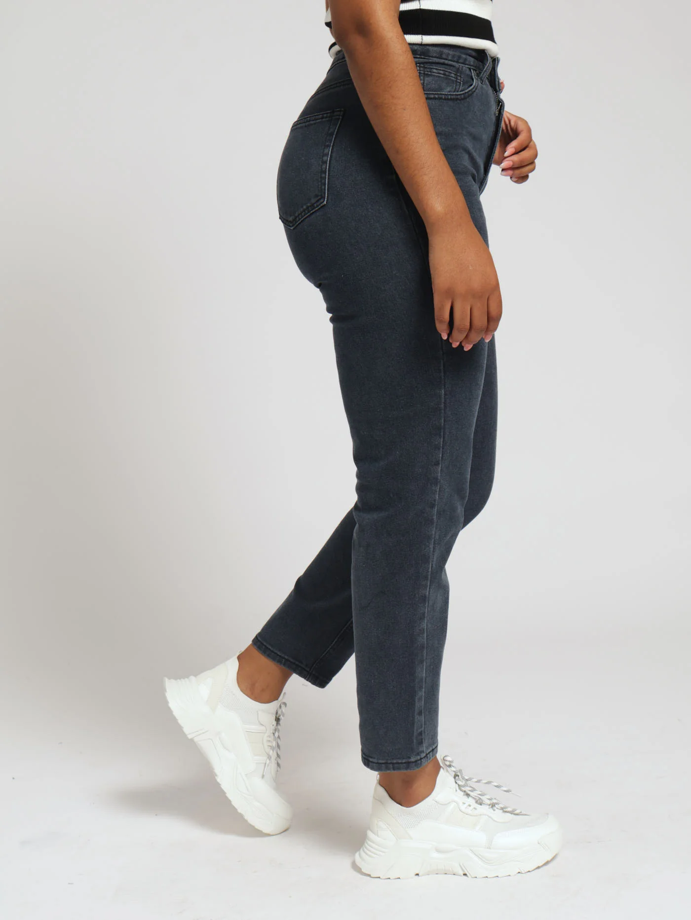 Mom Jean - Blue/Black - Image 2