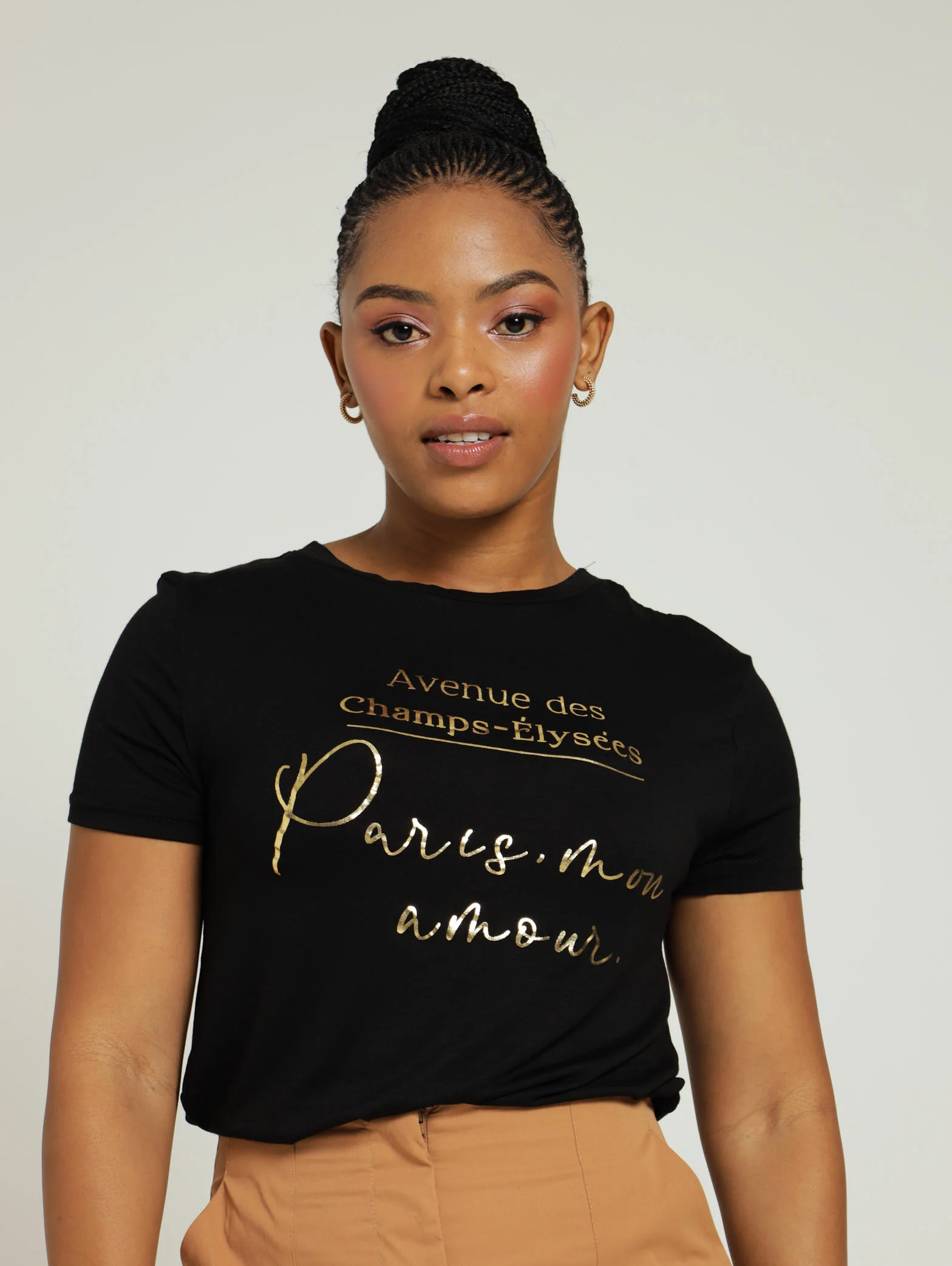 Mon Amour Slogan Tee - Black