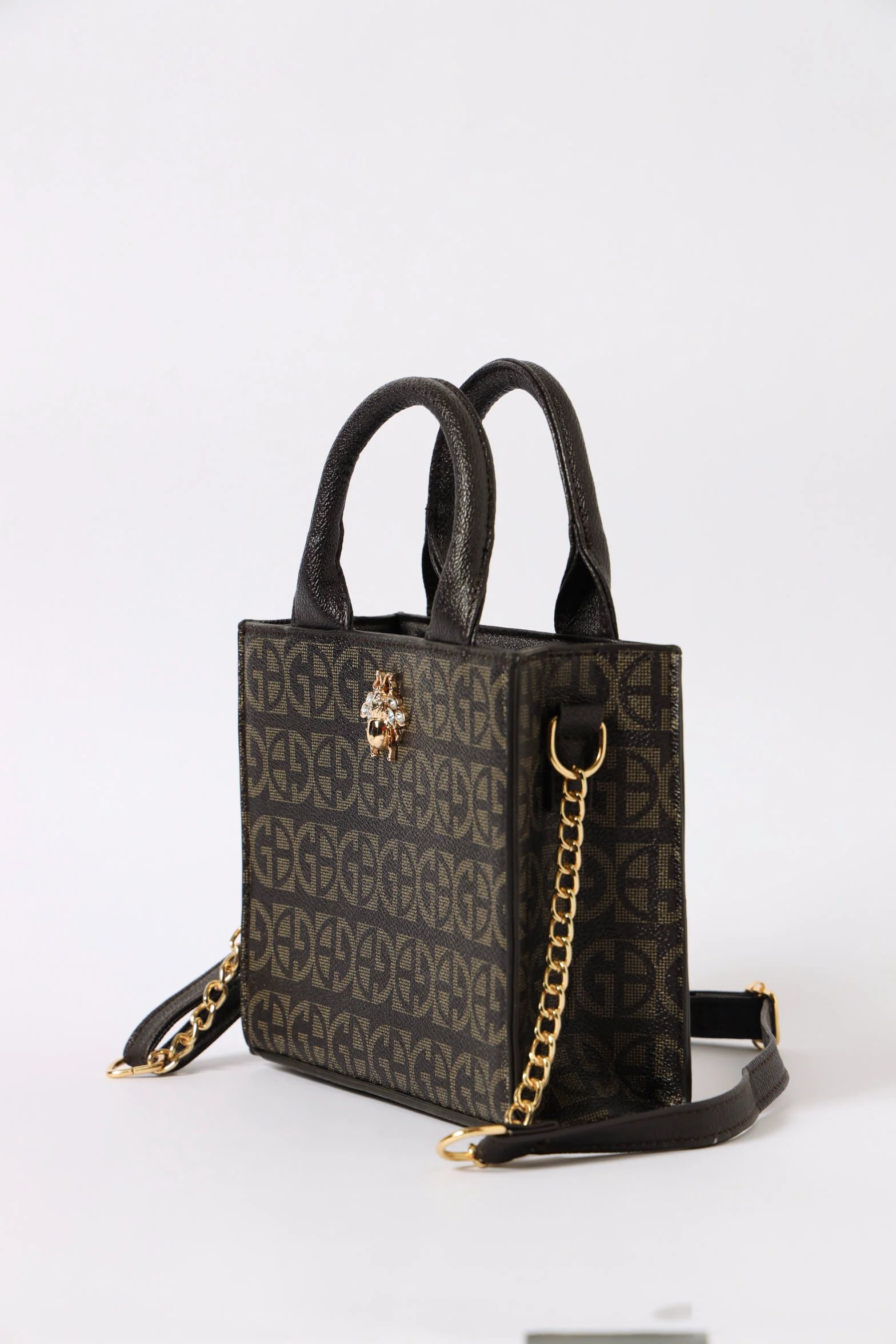 Monogram Bee Logo Tote Bag - Brown - Image 2
