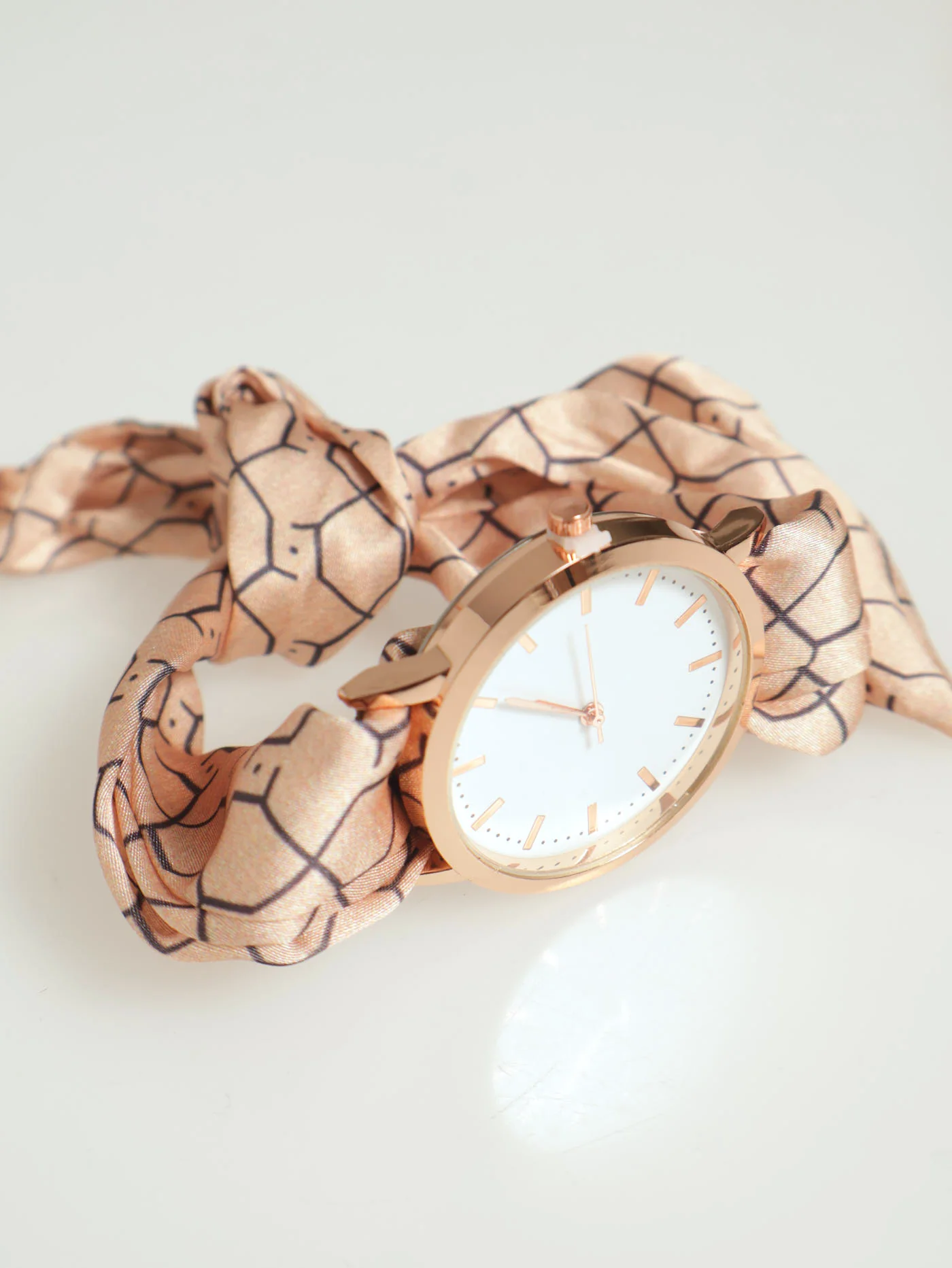 Monogram Fabric Tie Watch - Rose Gold - Image 2
