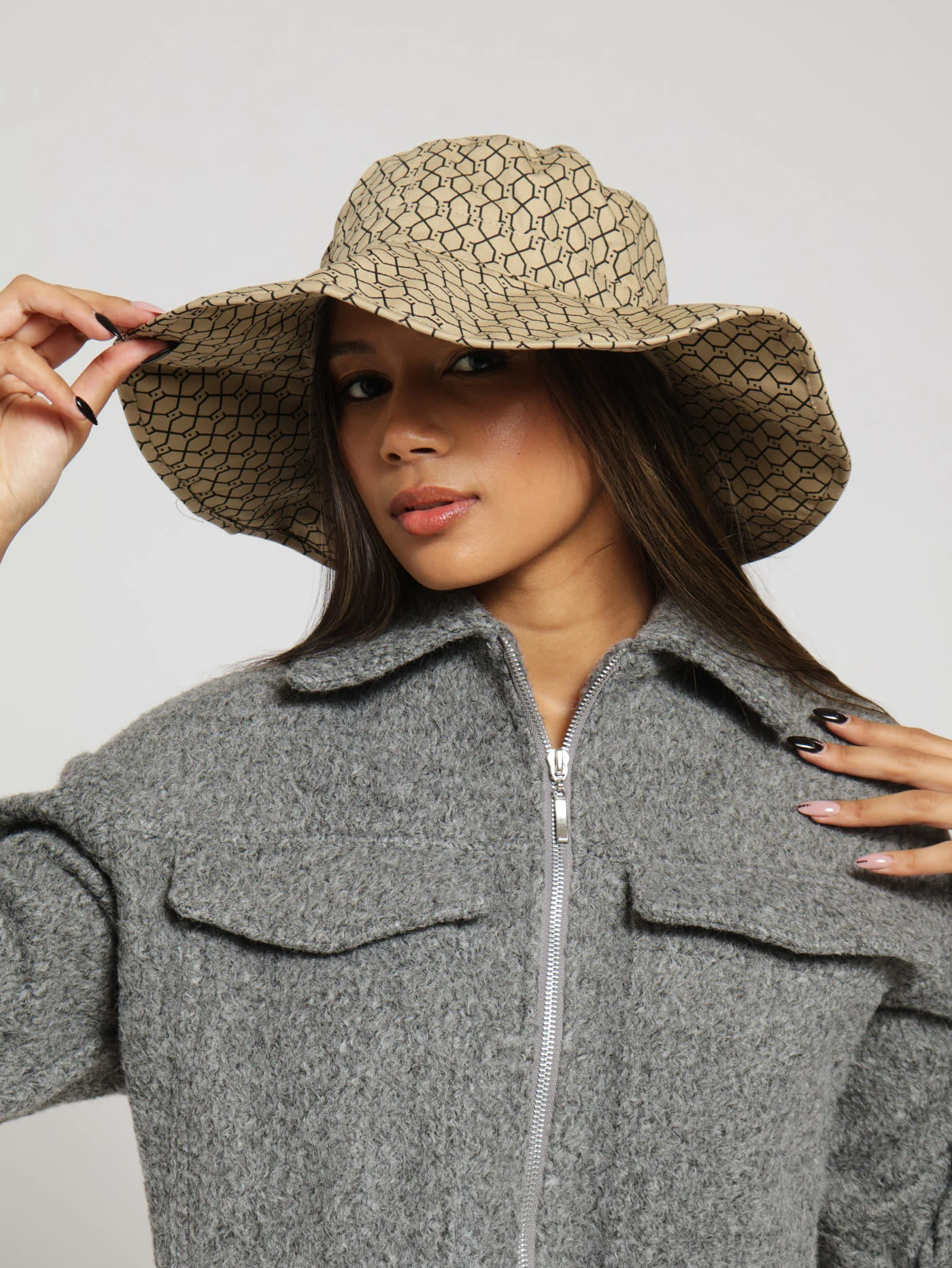 Monogram Long Brim Bucket Hat - Image 2