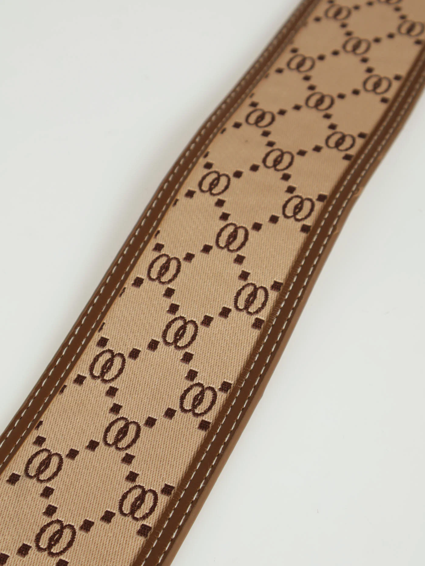 Monogram Metal Trim Waisted Belt - Brown - Image 3