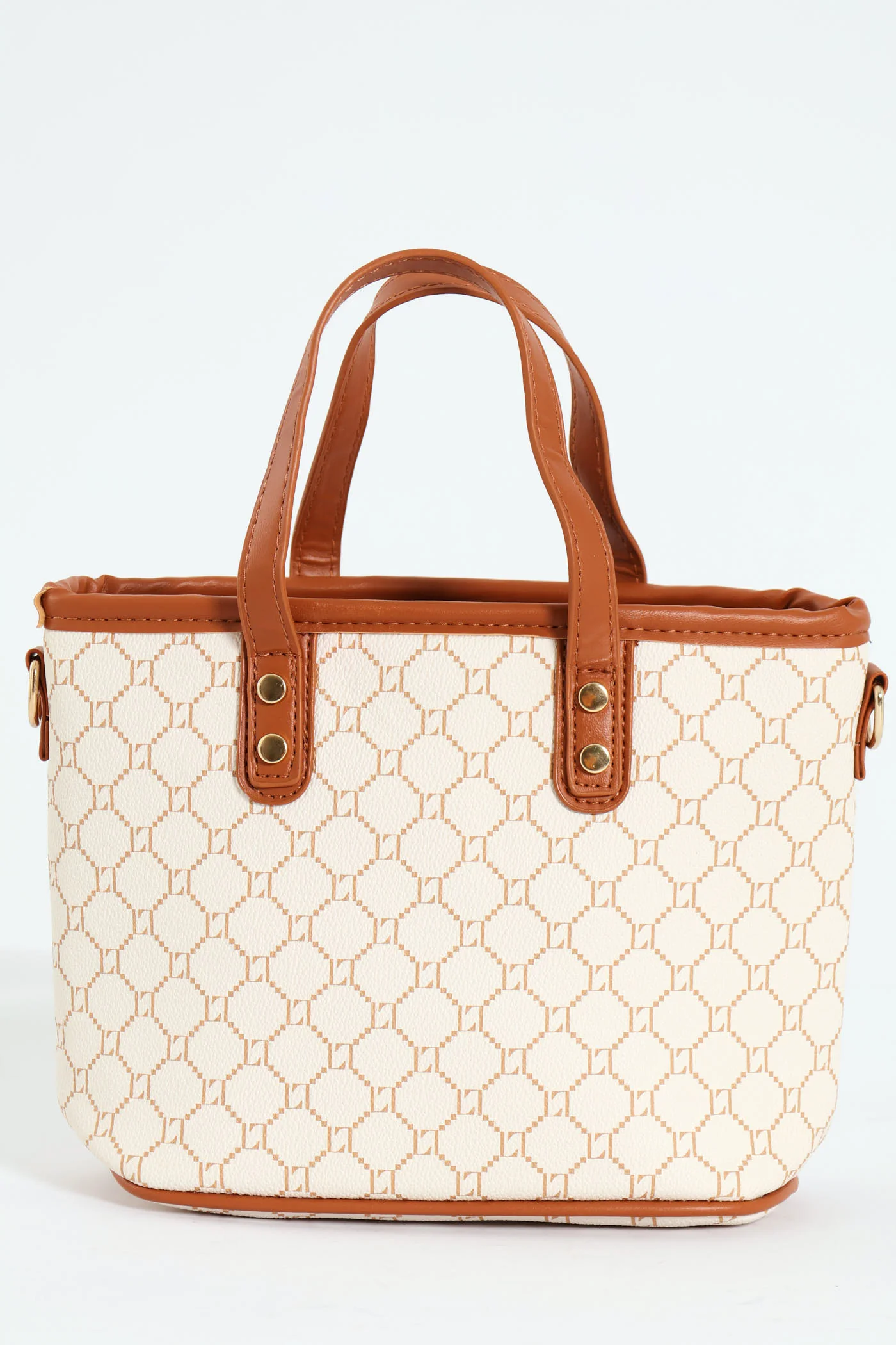 Monogram Minimal Tote Bag - Neutral