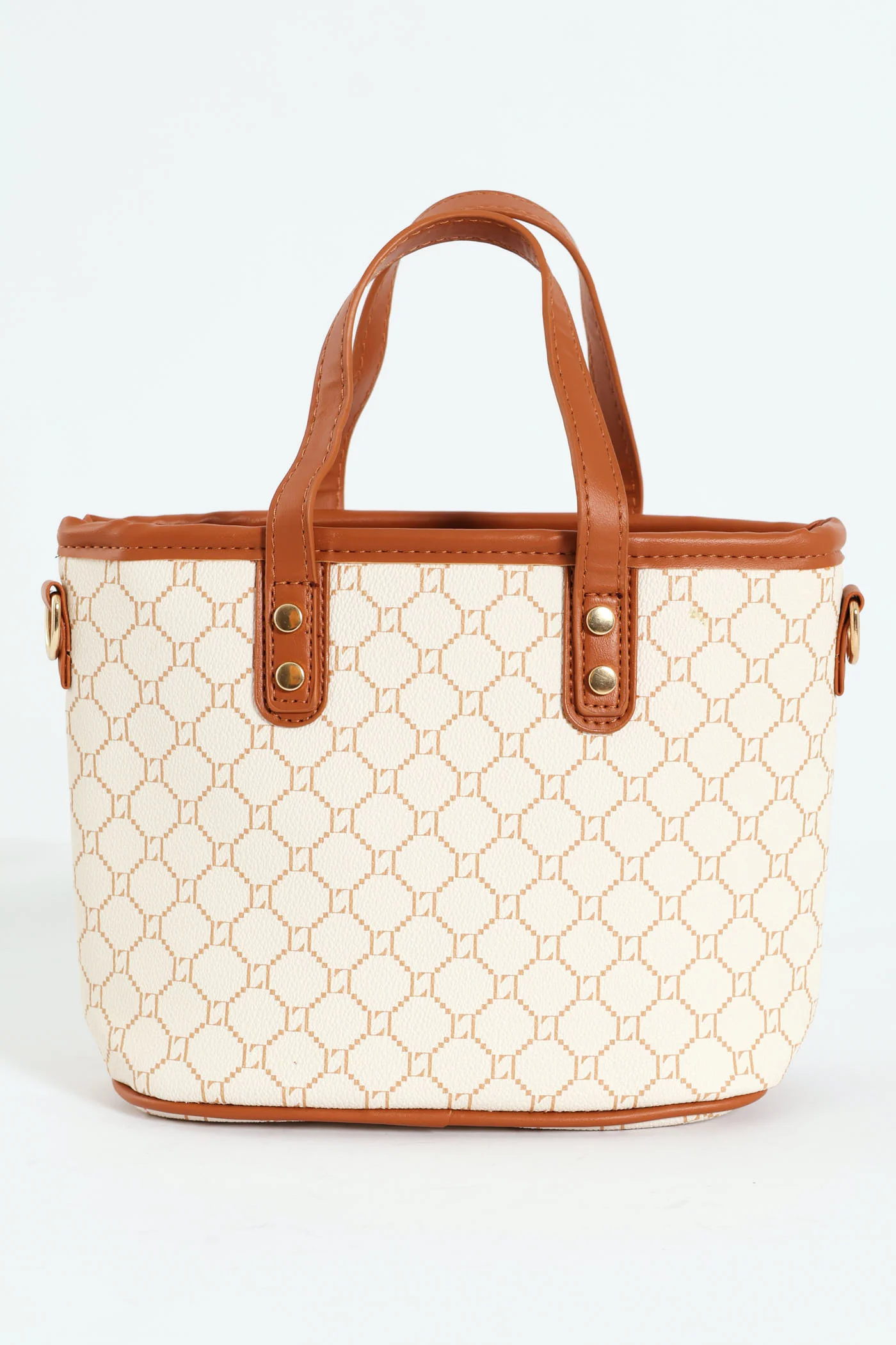 Monogram Minimal Tote Bag - Neutral - Image 4