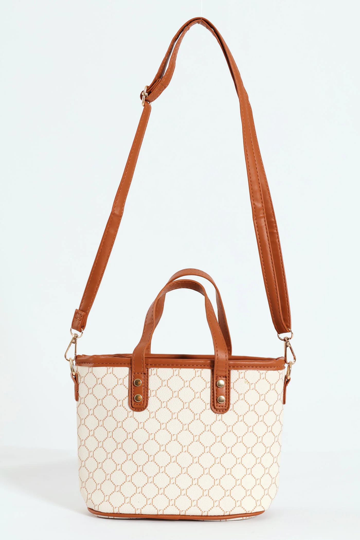 Monogram Minimal Tote Bag - Neutral - Image 5