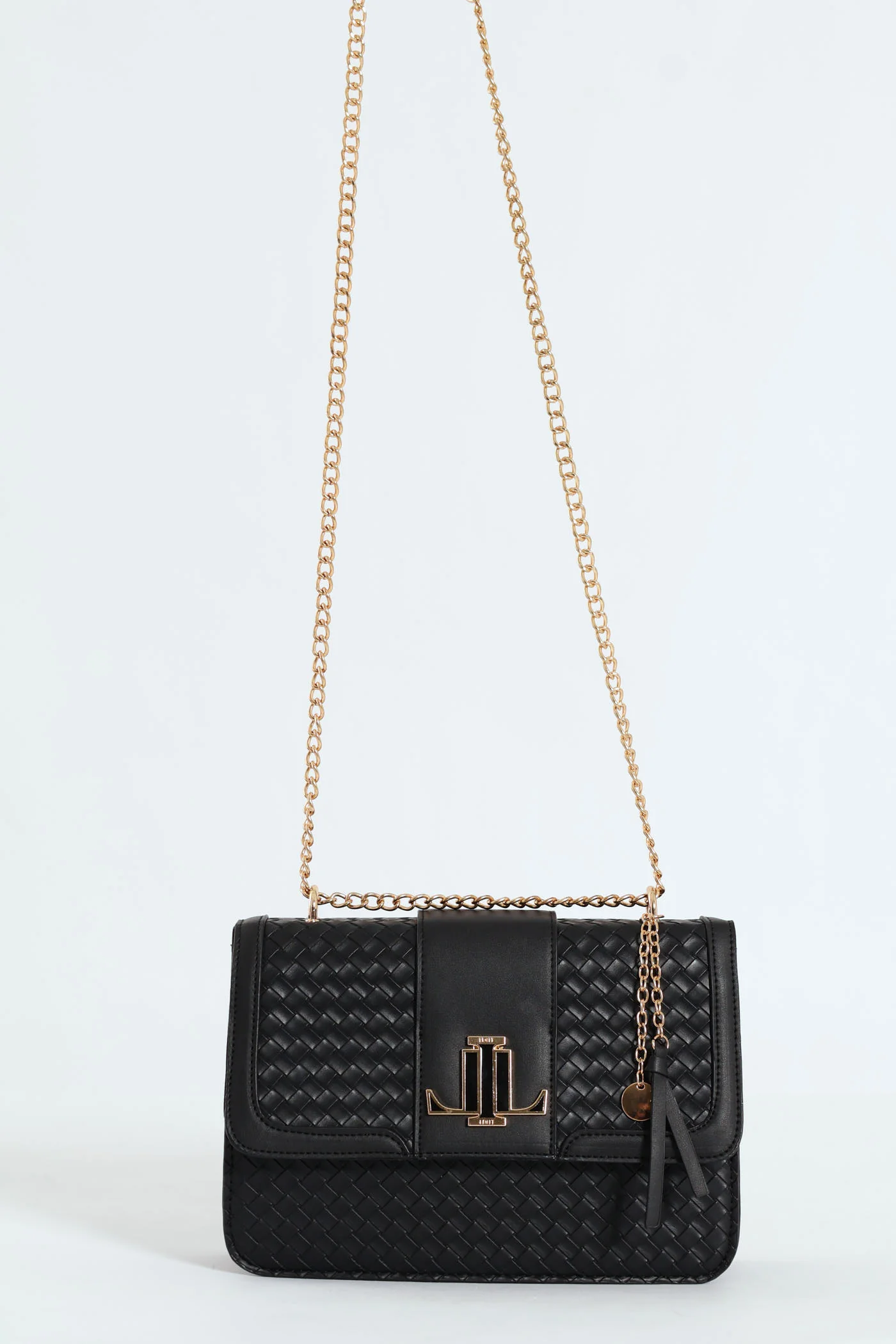 Monogram Plague Woven Satchel Bag - Black - Image 2