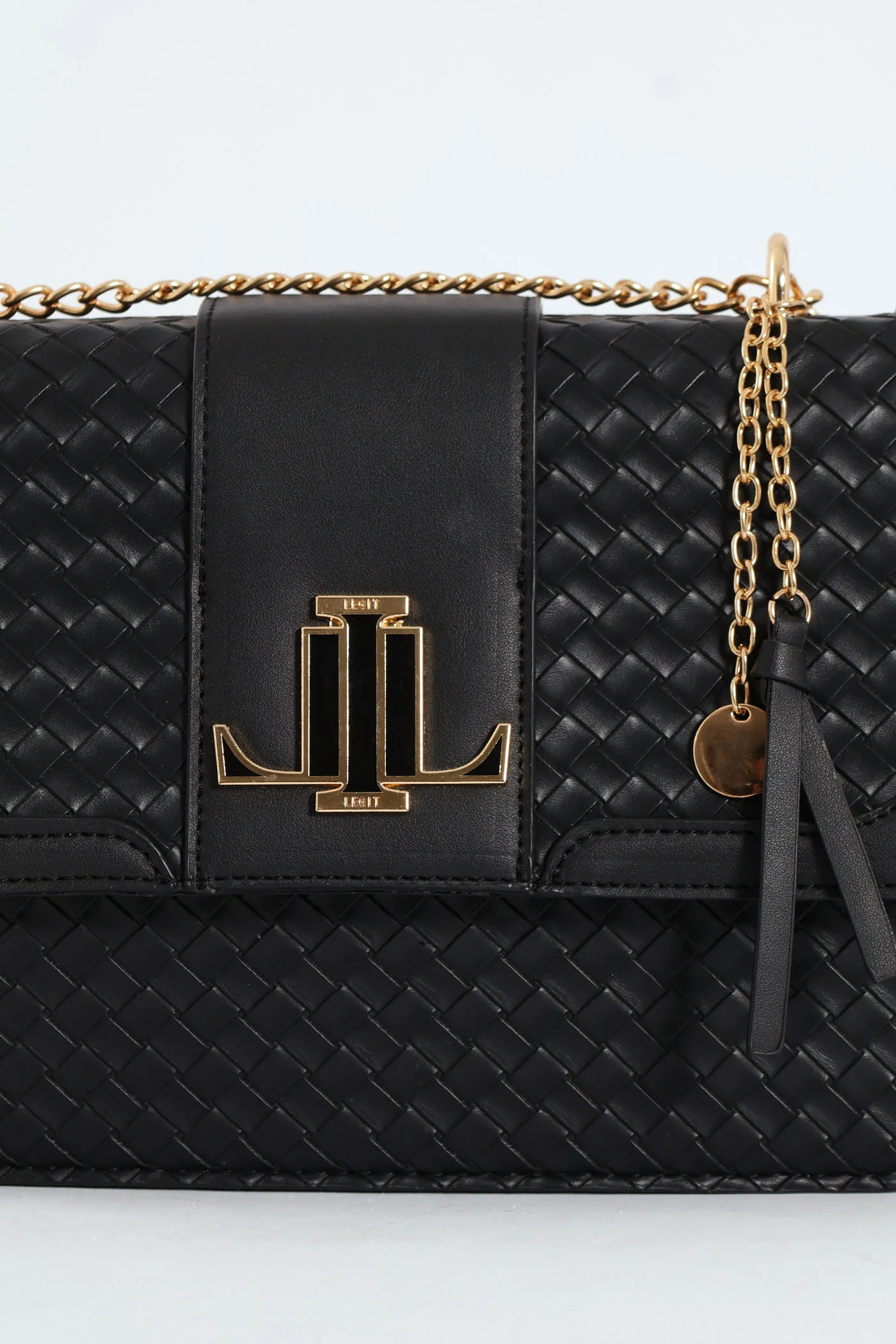 Monogram Plague Woven Satchel Bag - Black - Image 3