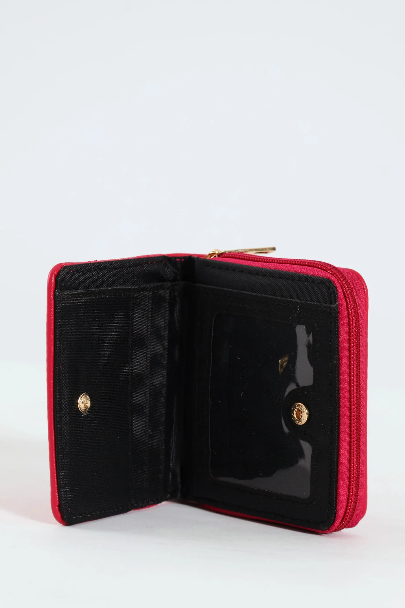 Monogram Plaque Zip & Compartment Wallet - Cerise - Image 2
